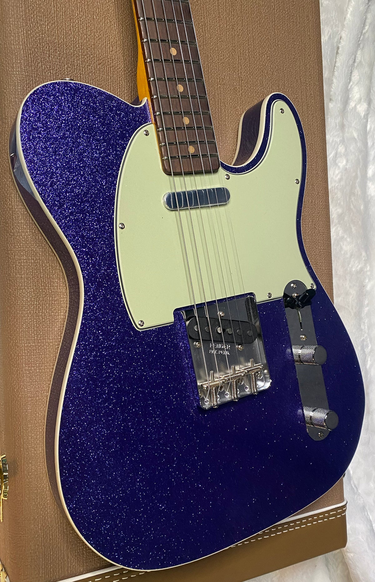 NEW! Fender Custom Shop Flamethrower Telecaster Custom - NOS - Modern Specs - Texas Special Pick-Ups - AAAA Flamed Neck - Purple Sparkle - Authorized Dealer - 7.7lbs - G07725
