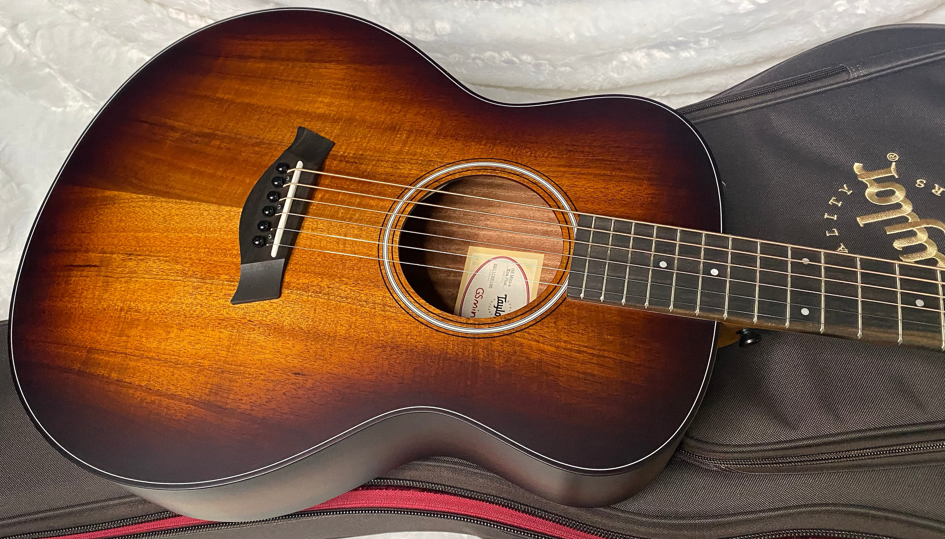 NEW! Taylor GS Mini-e Koa Plus Acoustic-electric Guitar - Shaded Edgeburst - 3.95lbs - Gig Bag - Authorized Dealer - G06284
