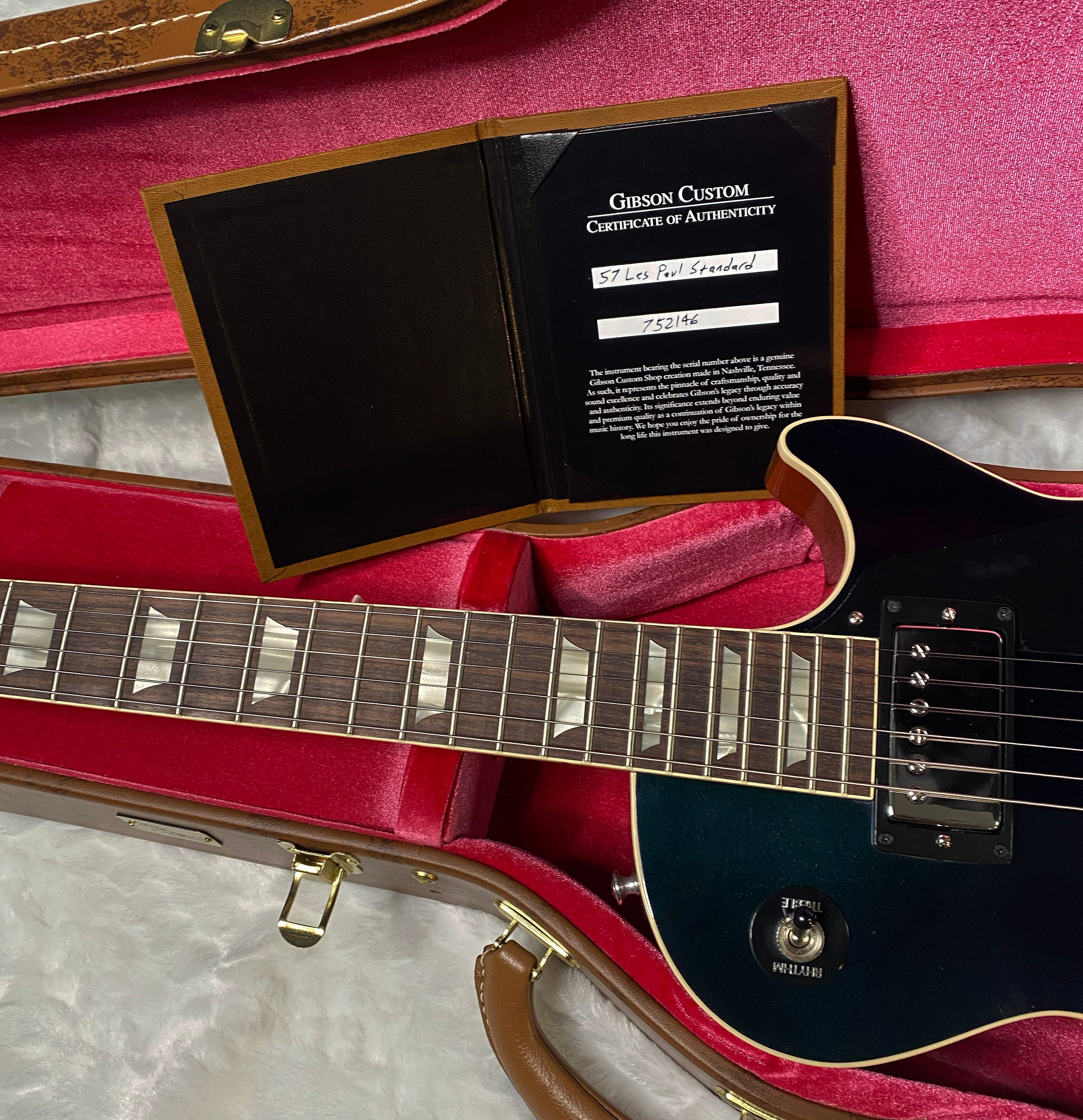 NEW Gibson Custom "Greatest Hits: Volume II Collection" 1957 Les Paul Reissue - Hemisphere Shift Top Gloss - Authorized Dealer - Only 8.4 lbs G06345