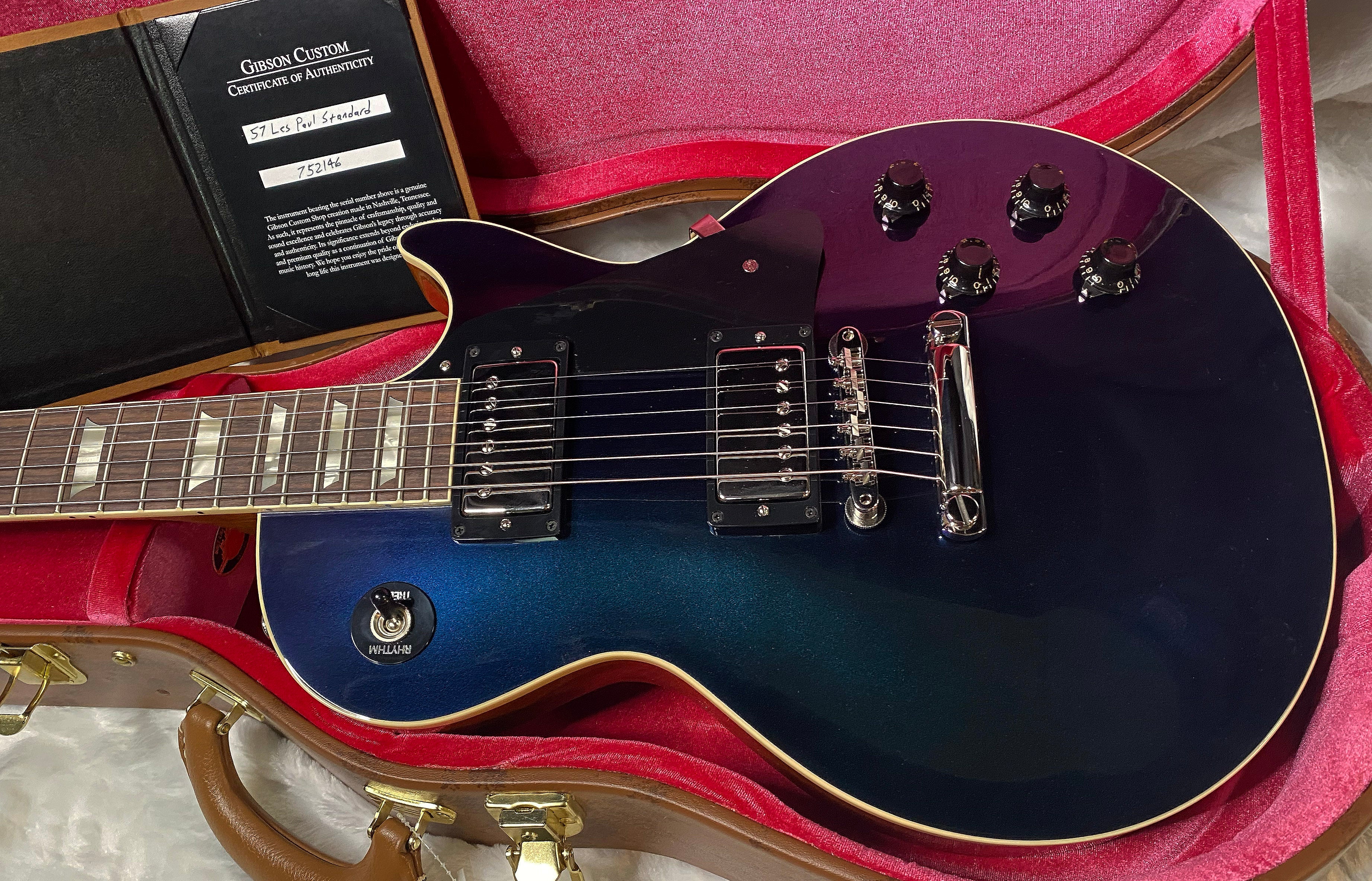 NEW Gibson Custom "Greatest Hits: Volume II Collection" 1957 Les Paul Reissue - Hemisphere Shift Top Gloss - Authorized Dealer - Only 8.4 lbs G06345