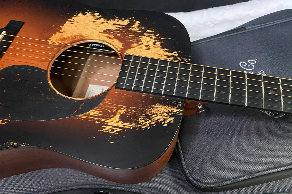 NEW! Martin D Jr-E Street Legend Burst Acoustic-Electric Guitar - Custom Ink - 3.9lbs - Authorized Dealer - G07741