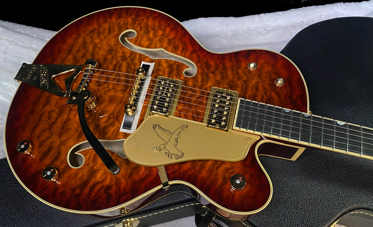 NEW! Gretsch G6136TGQM-59 Limited Edition Quilt Classic Falcon - AAAAA Quilt WOW - Bigsby - Forge Glow - 8.2lbs - Authorized Dealer - G06934 (Copy)