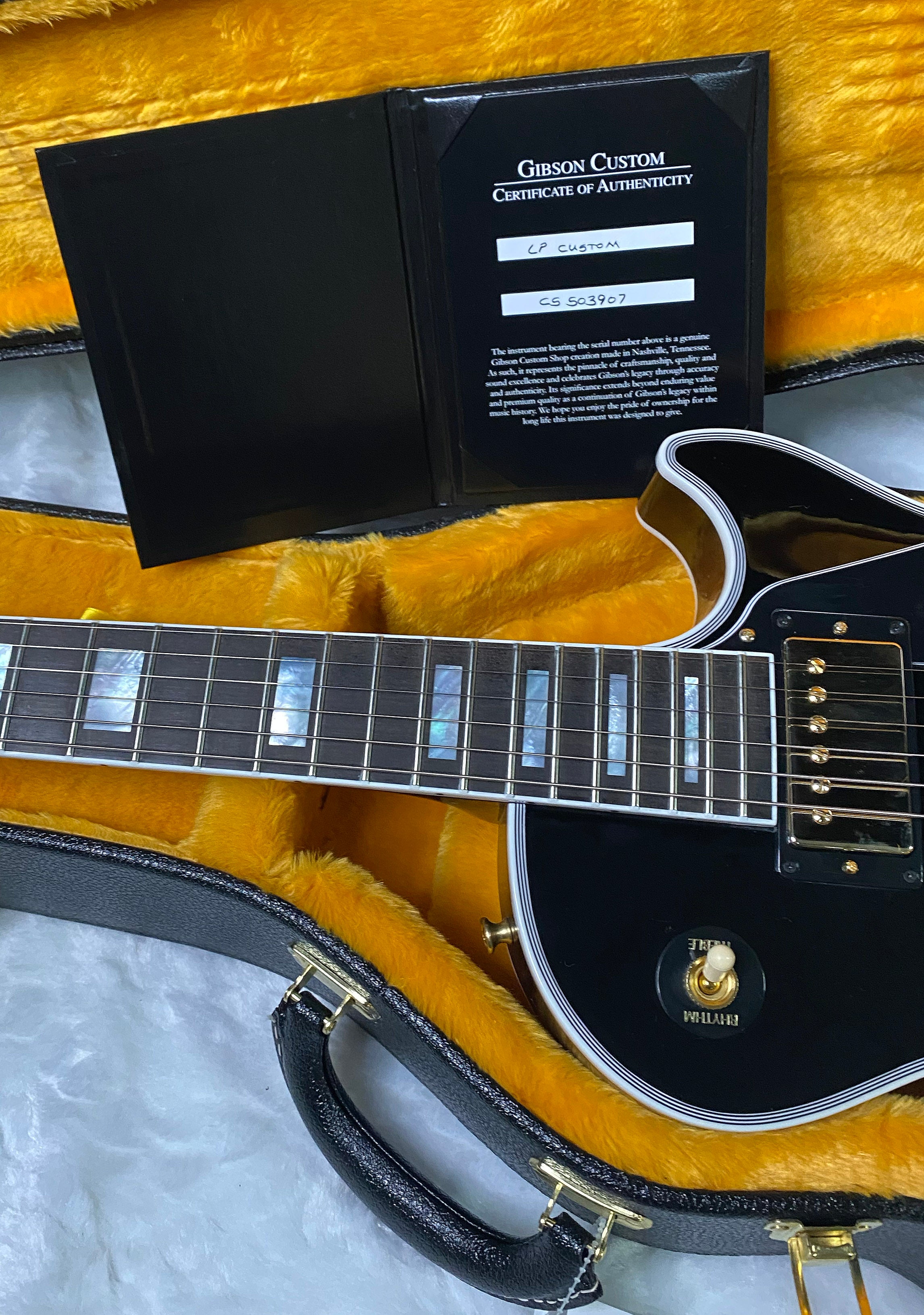 NEW! Gibson Custom Shop Les Paul Custom - Ebony Fingerboard - Authorized Dealer - 11 lbs of TONE! - G06337