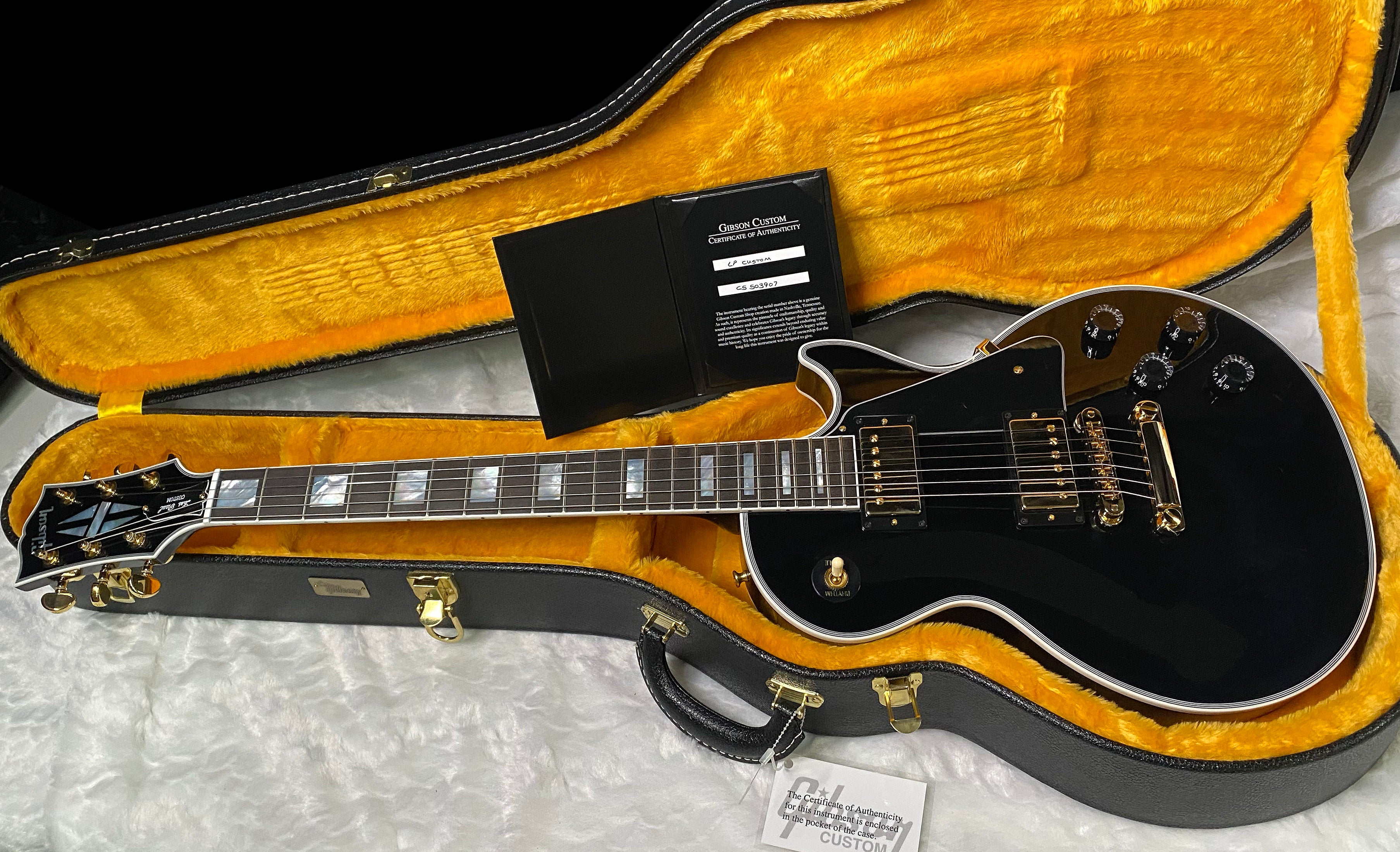 NEW! Gibson Custom Shop Les Paul Custom - Ebony Fingerboard - Authorized Dealer - 11 lbs of TONE! - G06337