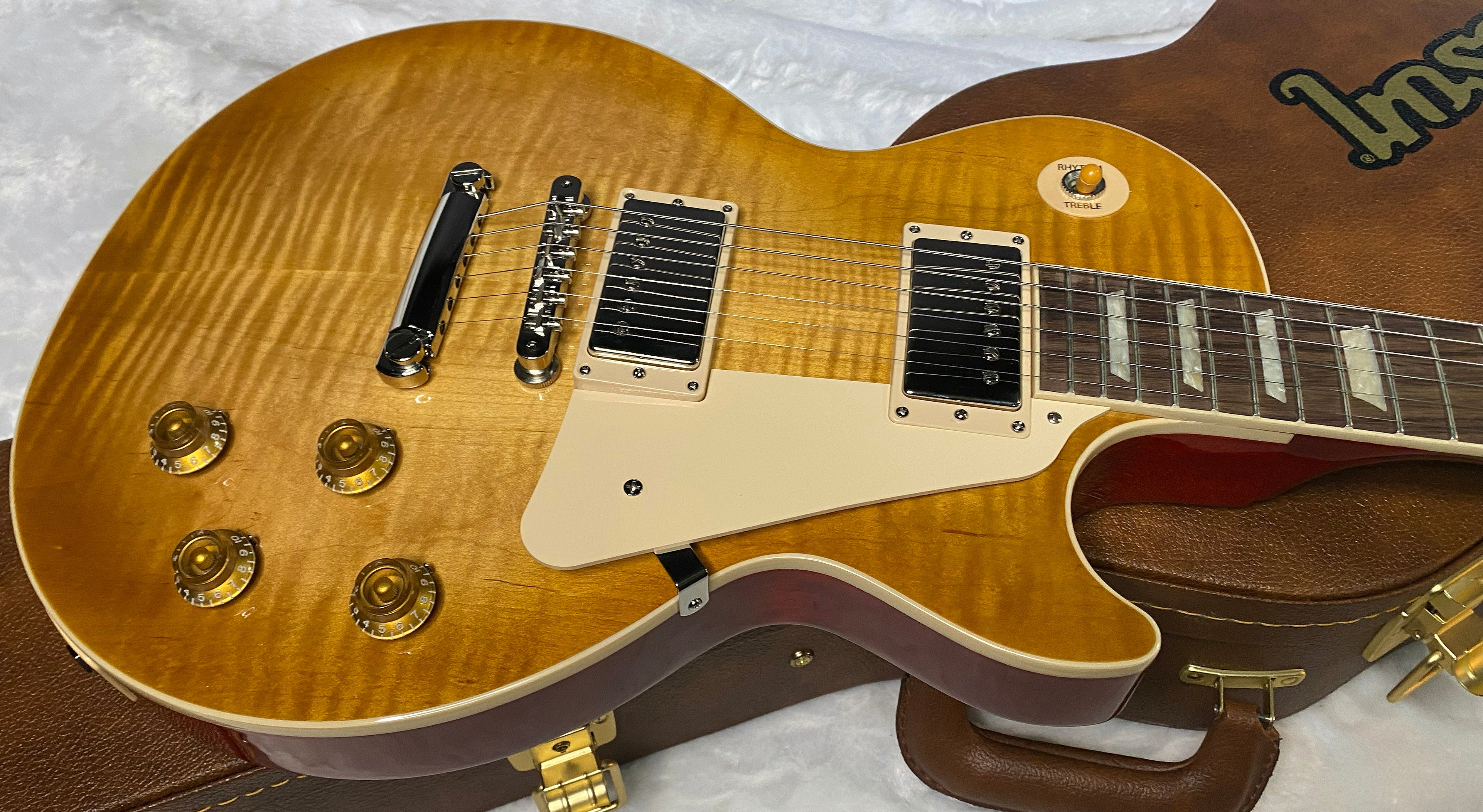 NEW! ! Gibson Les Paul 50's Standard - Custom Shop Dirty Lemon Finish - Beautiful Flame Top - Limited Edition - Authorized Dealer - 9.2 lbs - G06364