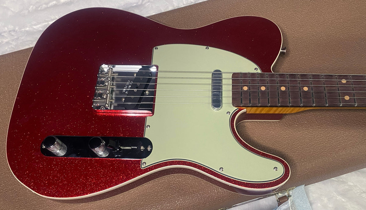 NEW! Fender Custom Shop Flamethrower Telecaster Custom - NOS - Modern Specs - Texas Special Pick-Ups - AAAA Flamed Neck - Red Sparkle - Authorized Dealer - 7.8 lbs - G07762