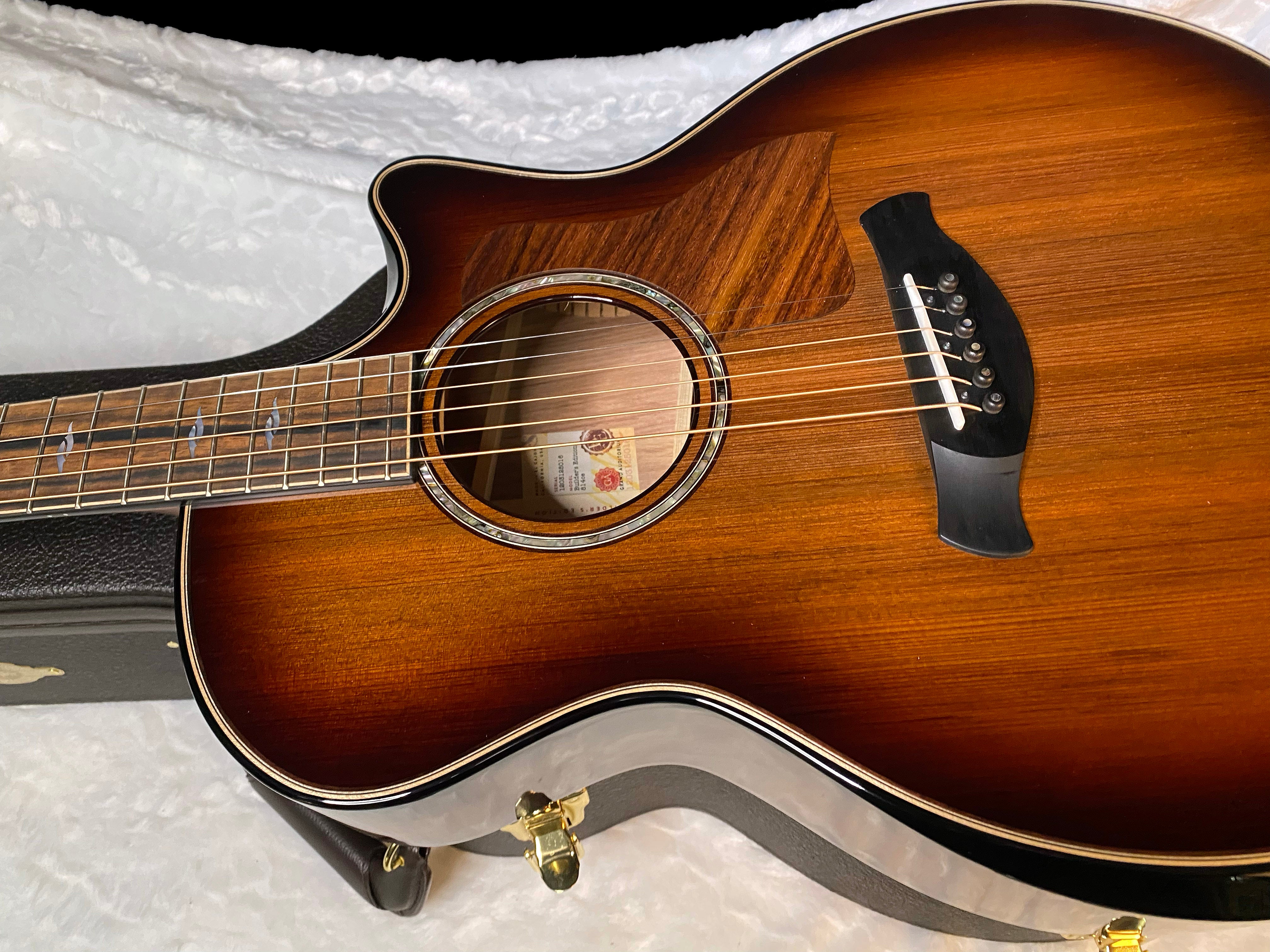 NEW! Taylor Builder's Edition 814ce Sinker Redwood Acoustic Guitar - Shaded Edgeburst - Authorized Dealer - 5.25 lbs - G04967