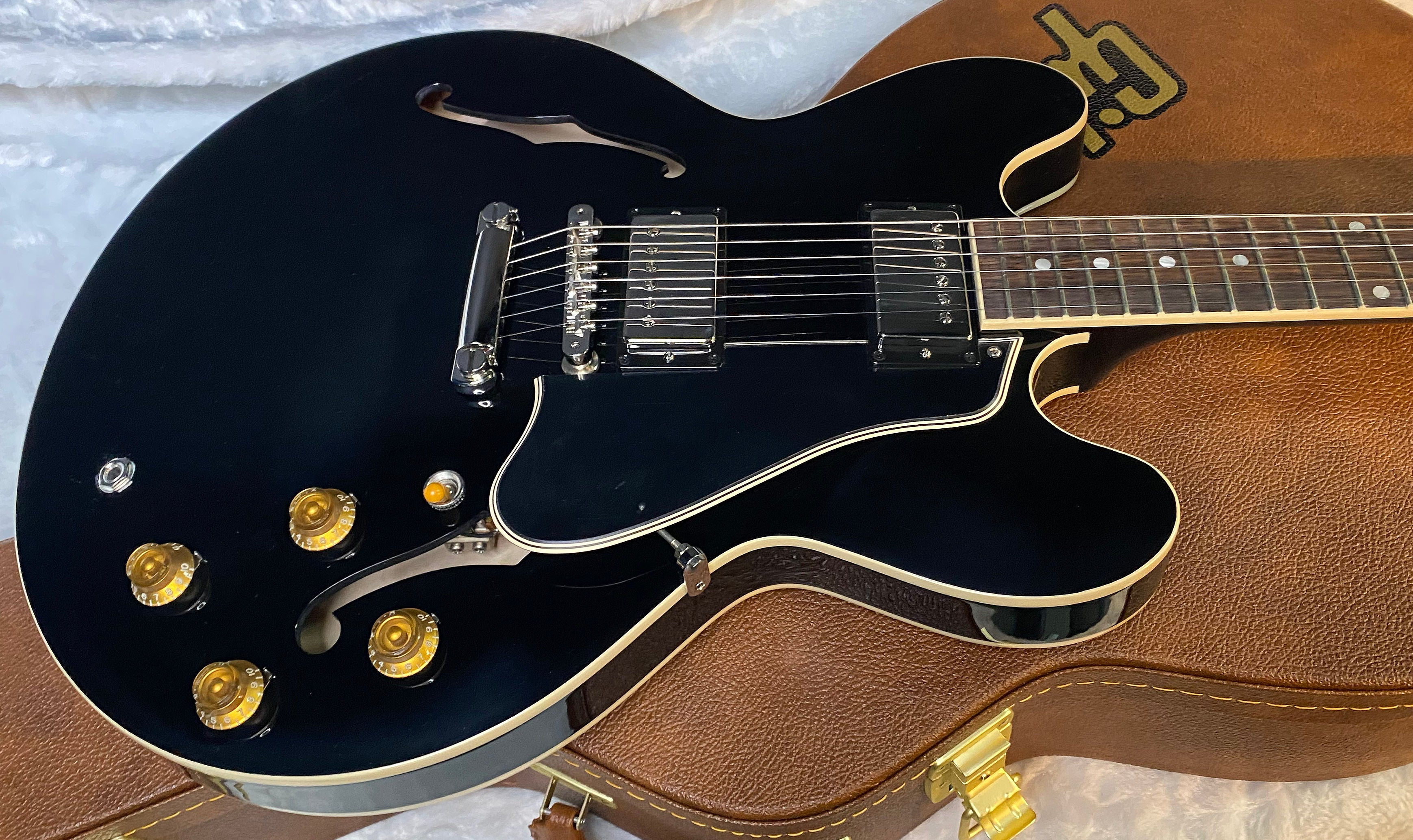 NEW ! Gibson ES-335 50s Semi-Hollowbody Electric Guitar - Ebony - Authorized Dealer - 8 lbs - G07034