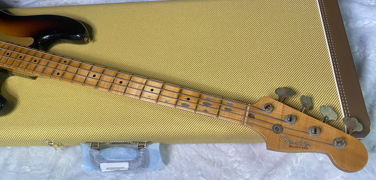 NEW! Fender Custom Shop 1958 Precision Bass Journeyman Relic - 2-Tone Sunburst - Authorized Dealer - 8.9lbs - G07765
