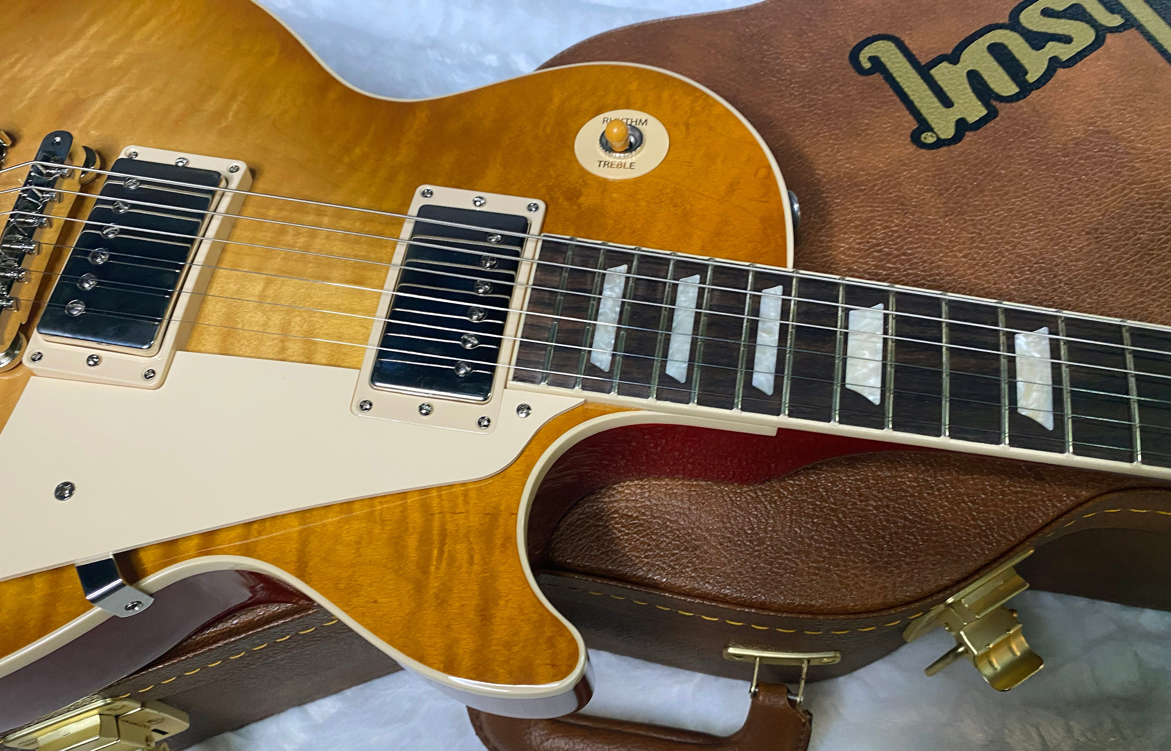 NEW! ! Gibson Les Paul 50's Standard - Custom Shop Dirty Lemon Finish - Beautiful Quilt / Flame Top - Limited Edition - Authorized Dealer - 9.2 lbs - G06355 (Copy)