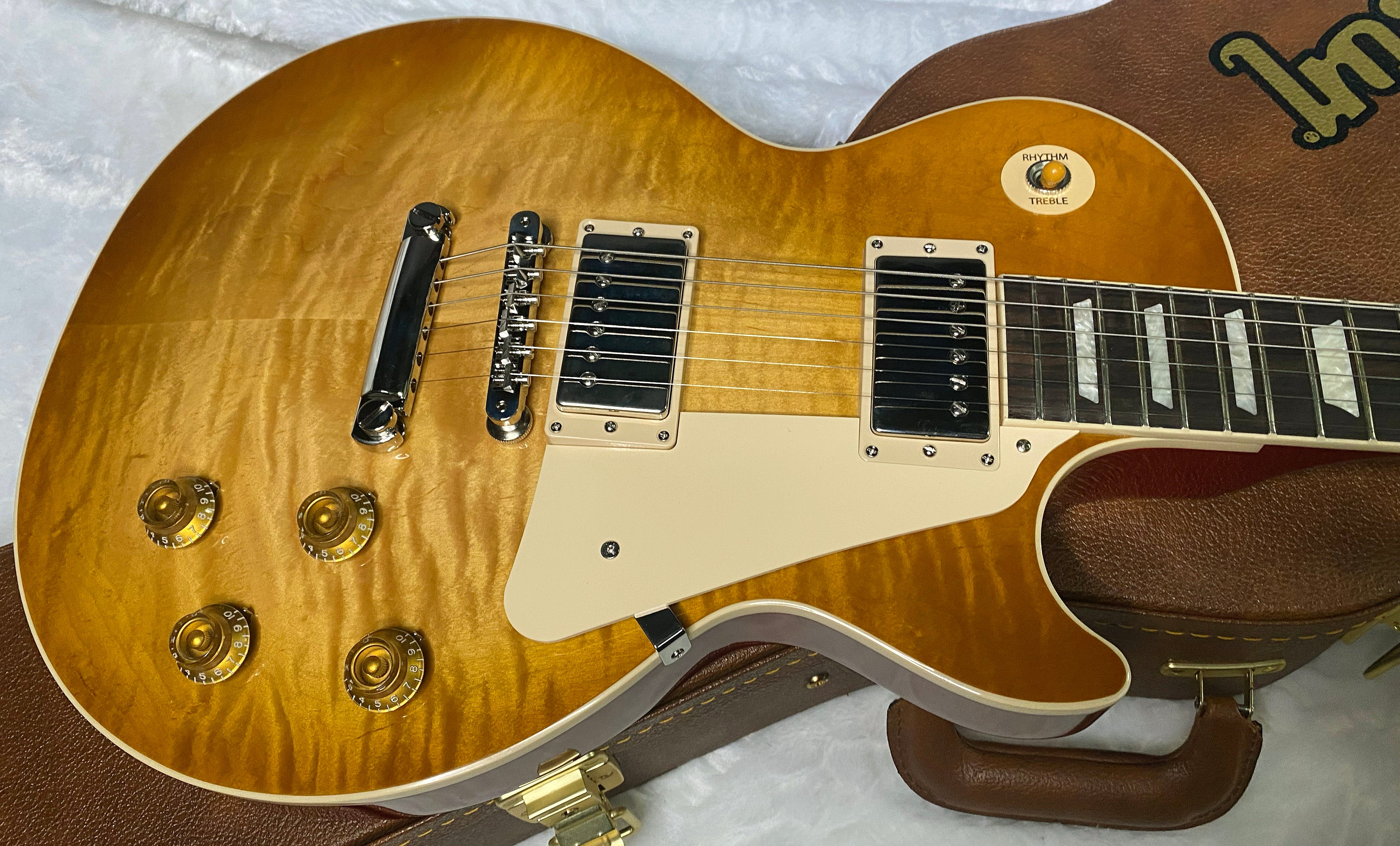 NEW! ! Gibson Les Paul 50's Standard - Custom Shop Dirty Lemon Finish - Beautiful Quilt / Flame Top - Limited Edition - Authorized Dealer - 9.2 lbs - G06355 (Copy)