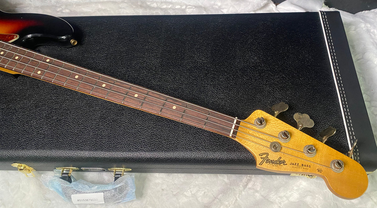 NEW! Fender Custom Shop 64 Jazz Bass Relic - 3-Tone Sunburst Finish - 9.45 lbs - Authorized Dealer - G07767