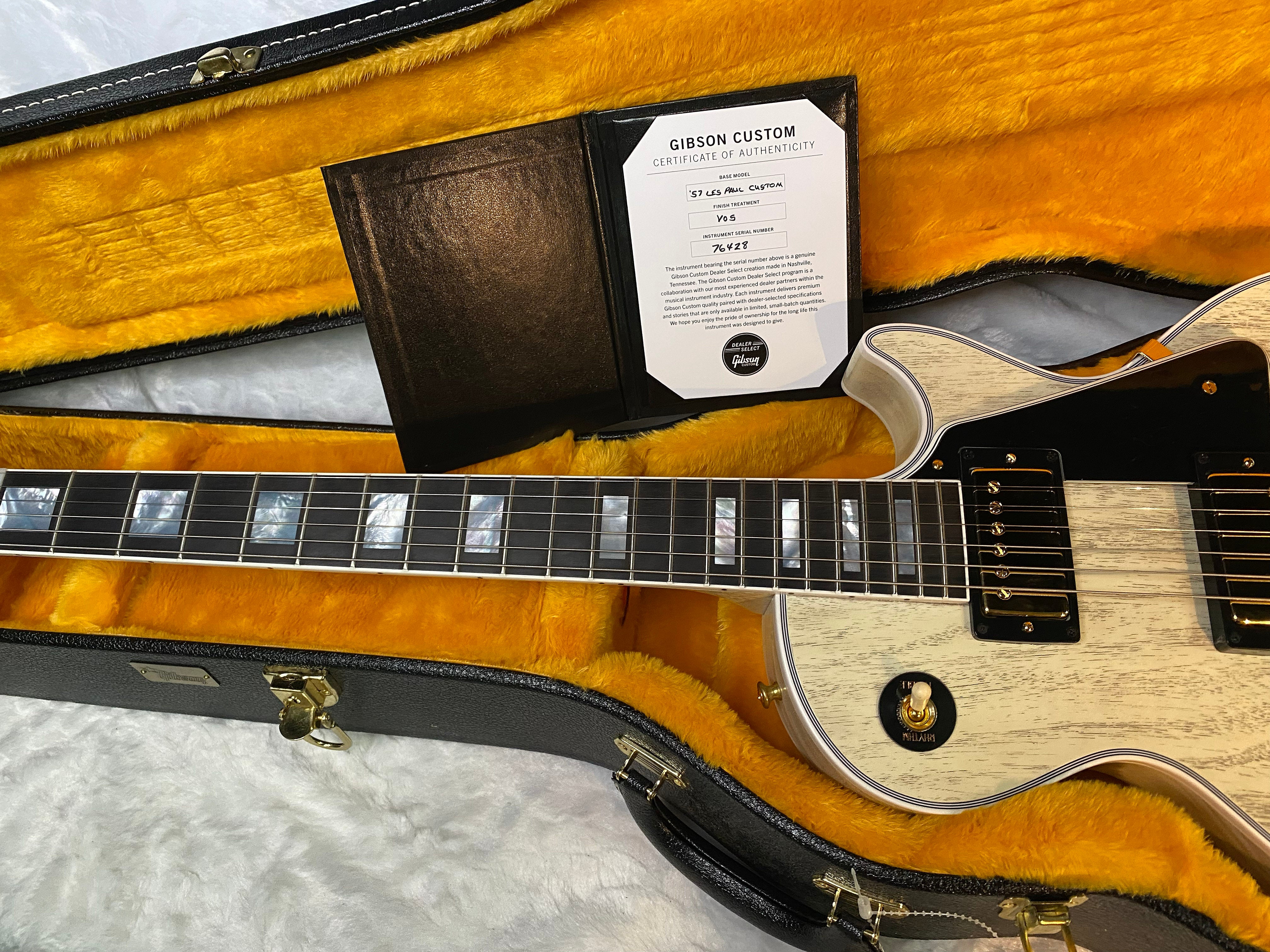 NEW! Gibson Les Paul Custom 1957 Reissue VOS - Custom Ordered in TV White - Custom Shop - 8.7 lbs - Authorized Dealer - G07035