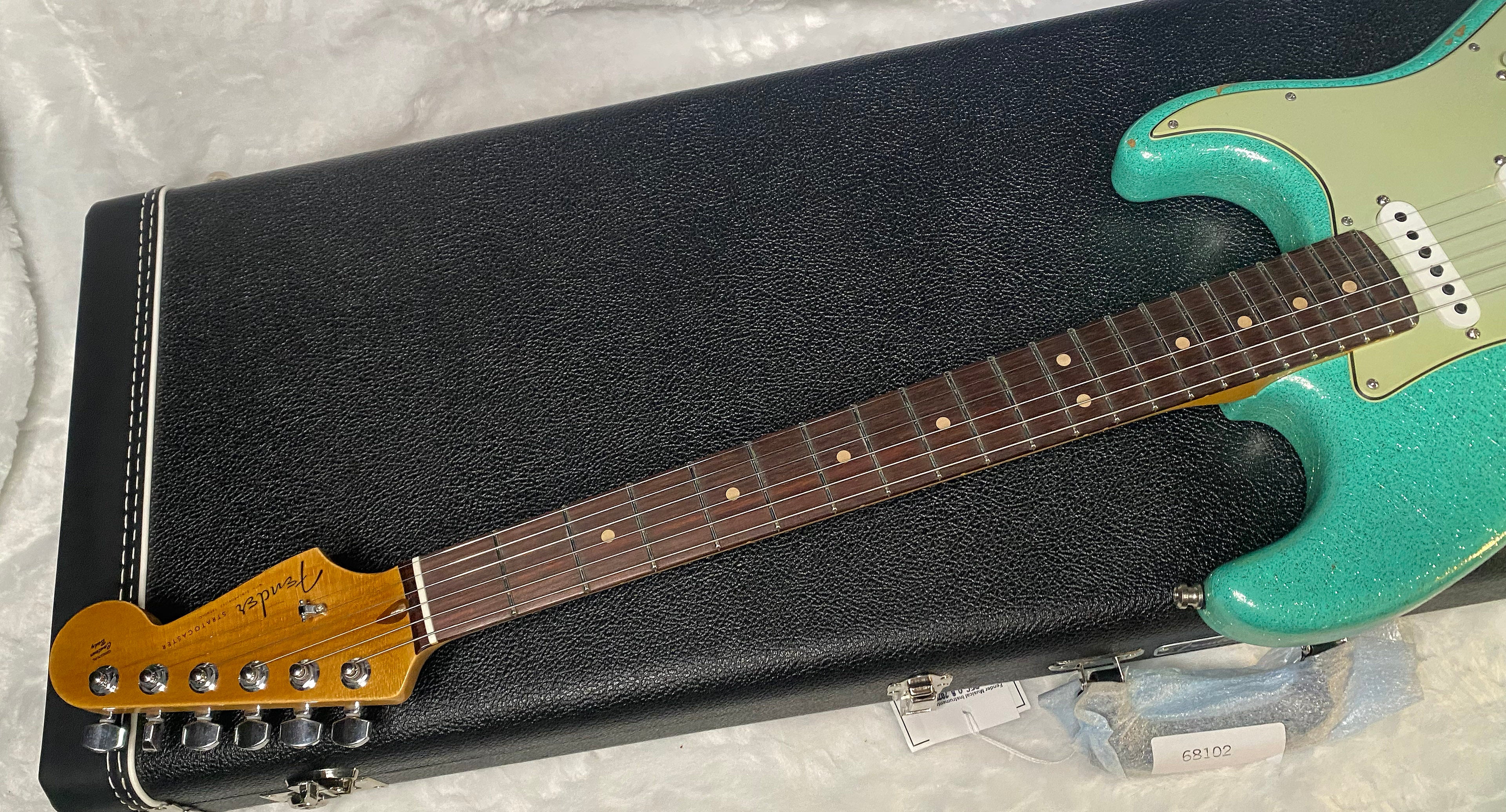 NEW! Fender Custom Shop Custom Deluxe HSS S-1 Stratocaster Relic - Seafoam Green Sparkle - Authorized Dealer - 7.9 lbs - G06386