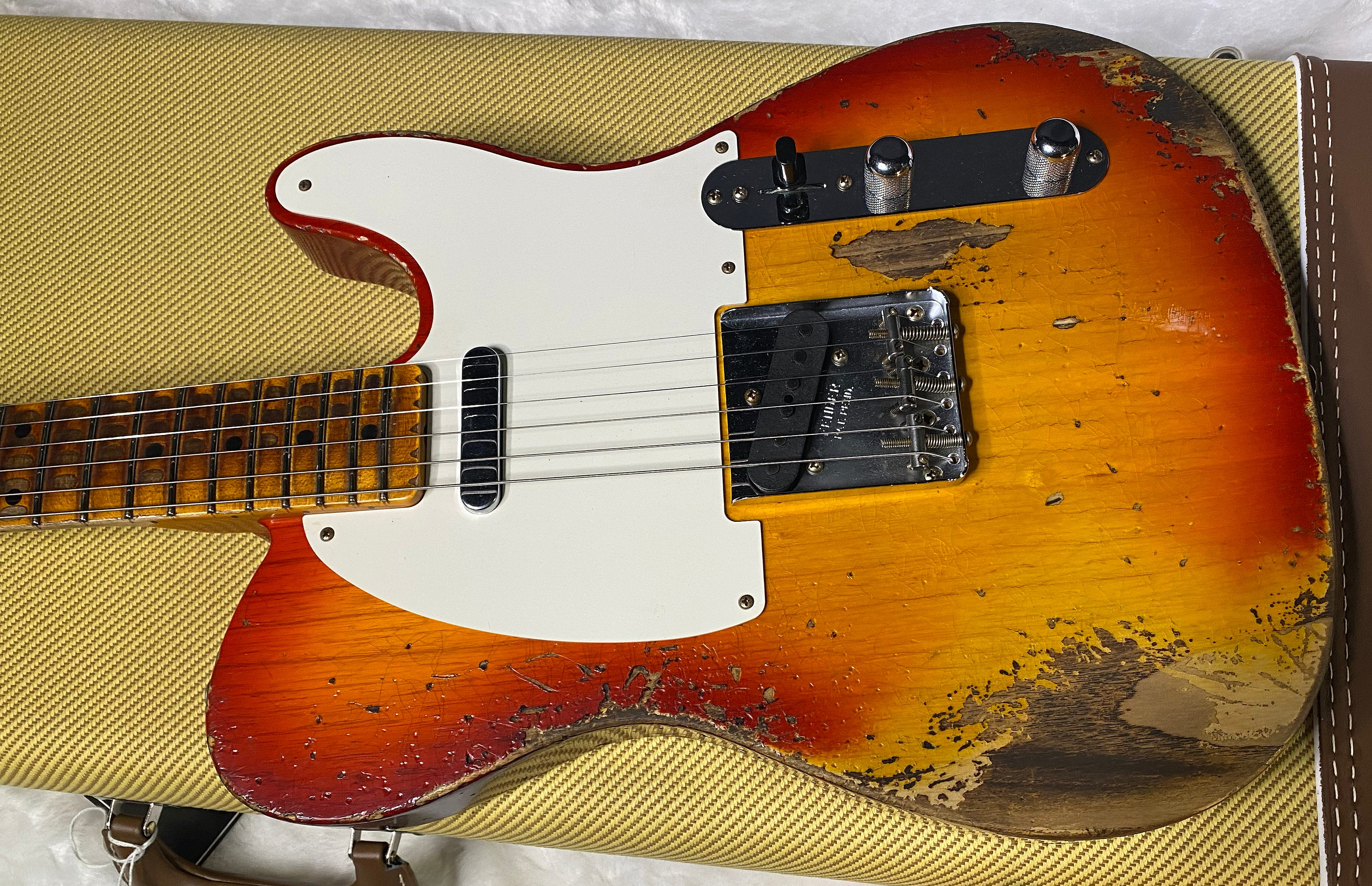 NEW! Fender 1957 Telecaster Custom Shop Reissue - Super Heavy Relic - Limited Edition - Aged Cherry Sunburst - Only 7 lbs - Handwound PIck-Ups - Authorized Dealer - G06375