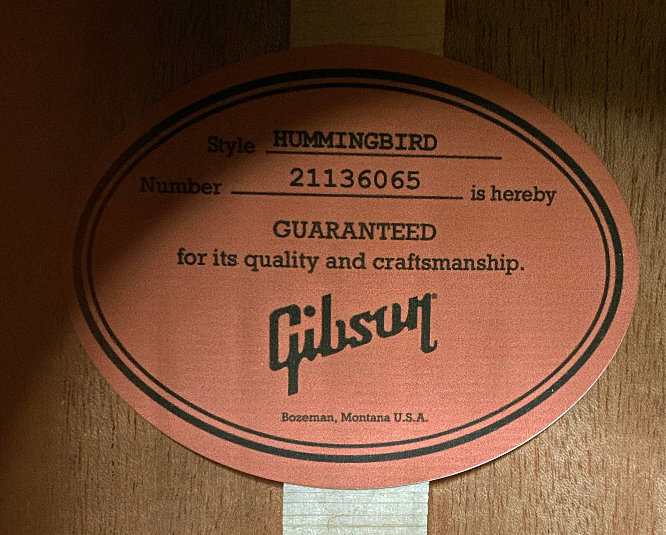NEW! Gibson Hummingbird Original Heritage Cherry Sunburst 4.45 lbs - Authorized Dealer! G07086