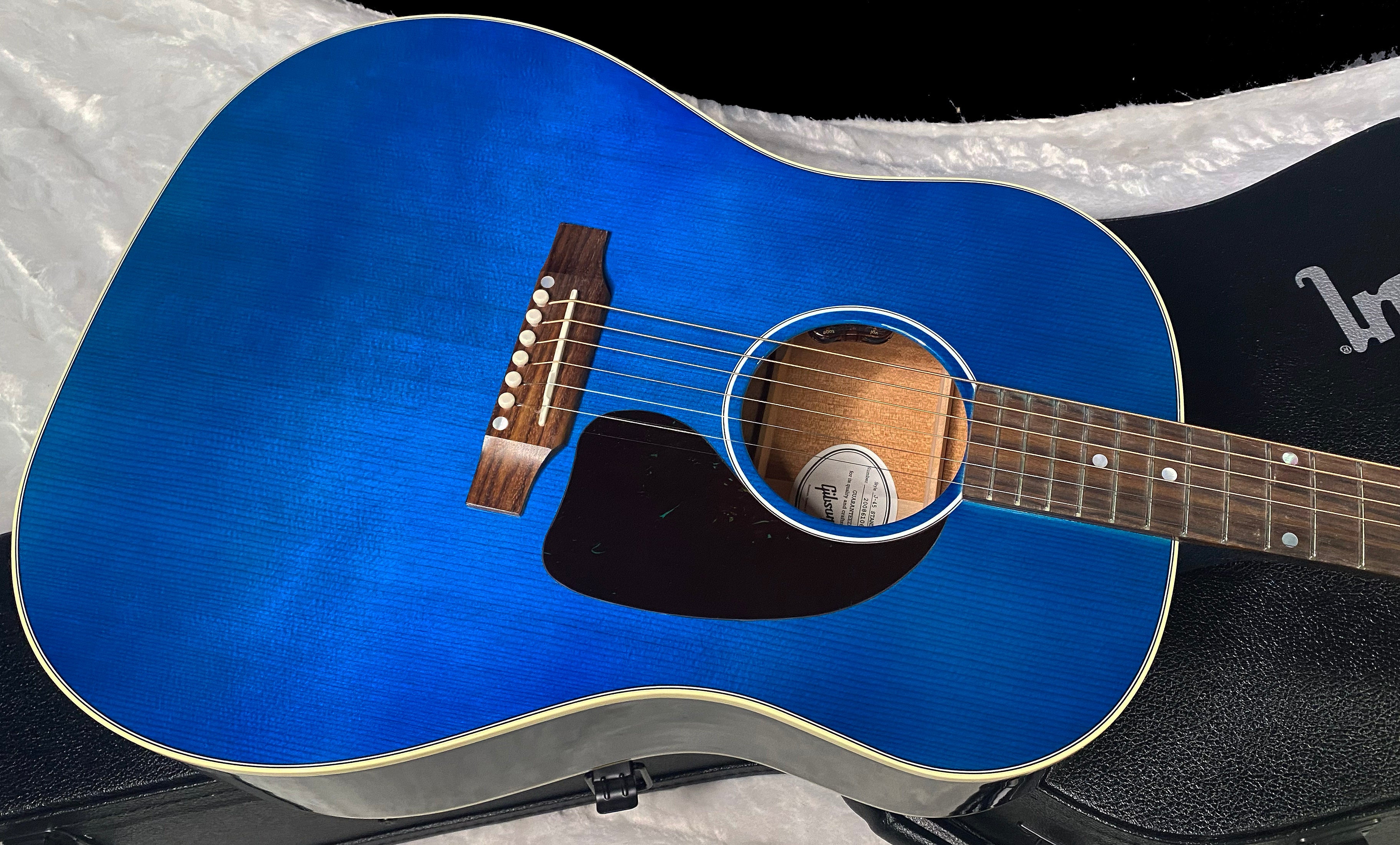 NEW ! Gibson Acoustic J-45 Standard Acoustic Guitar - Bluebonnet Gloss - Authorized Dealer - 4.5lbs - G07089