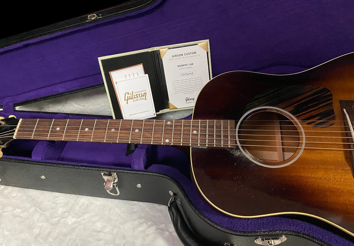 NEW ! Gibson Acoustic 1942 J-45 All Mahogany Acoustic Guitar - Natural Mahogany, Light Aged - Vintage Sunburst - Authorized Dealer - Only 4lbs - G07808