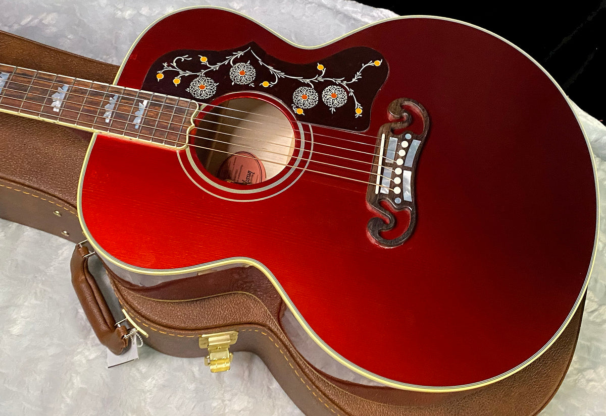 NEW! ! Gibson Custom Acoustic SJ-200 Custom Shop Acoustic-Electric Guitar - Burgundy Mist - Authorized Dealer - 4.9 lbs - G07805