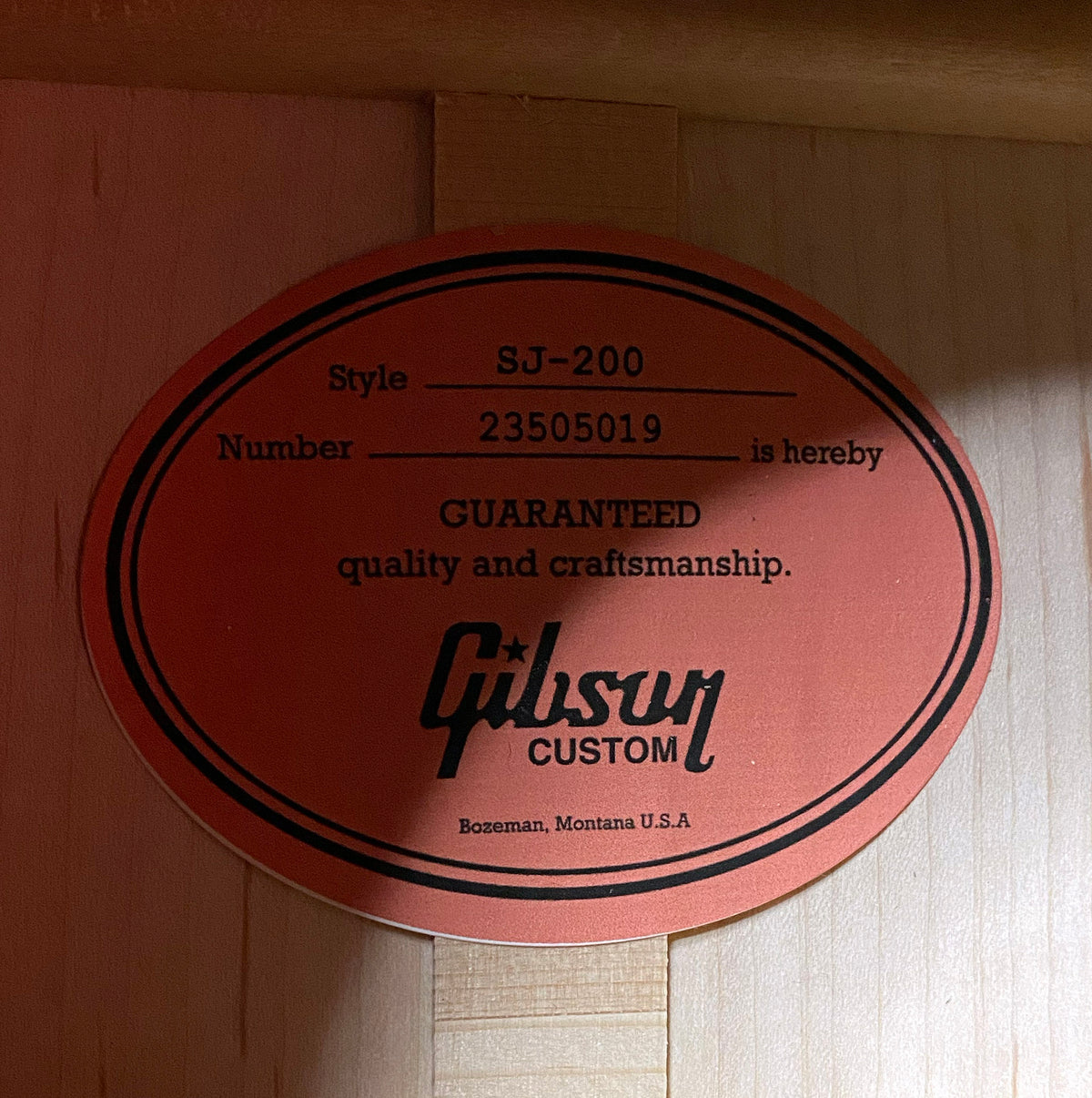 NEW! ! Gibson Custom Acoustic SJ-200 Custom Shop Acoustic-Electric Guitar - Burgundy Mist - Authorized Dealer - 4.9 lbs - G07805