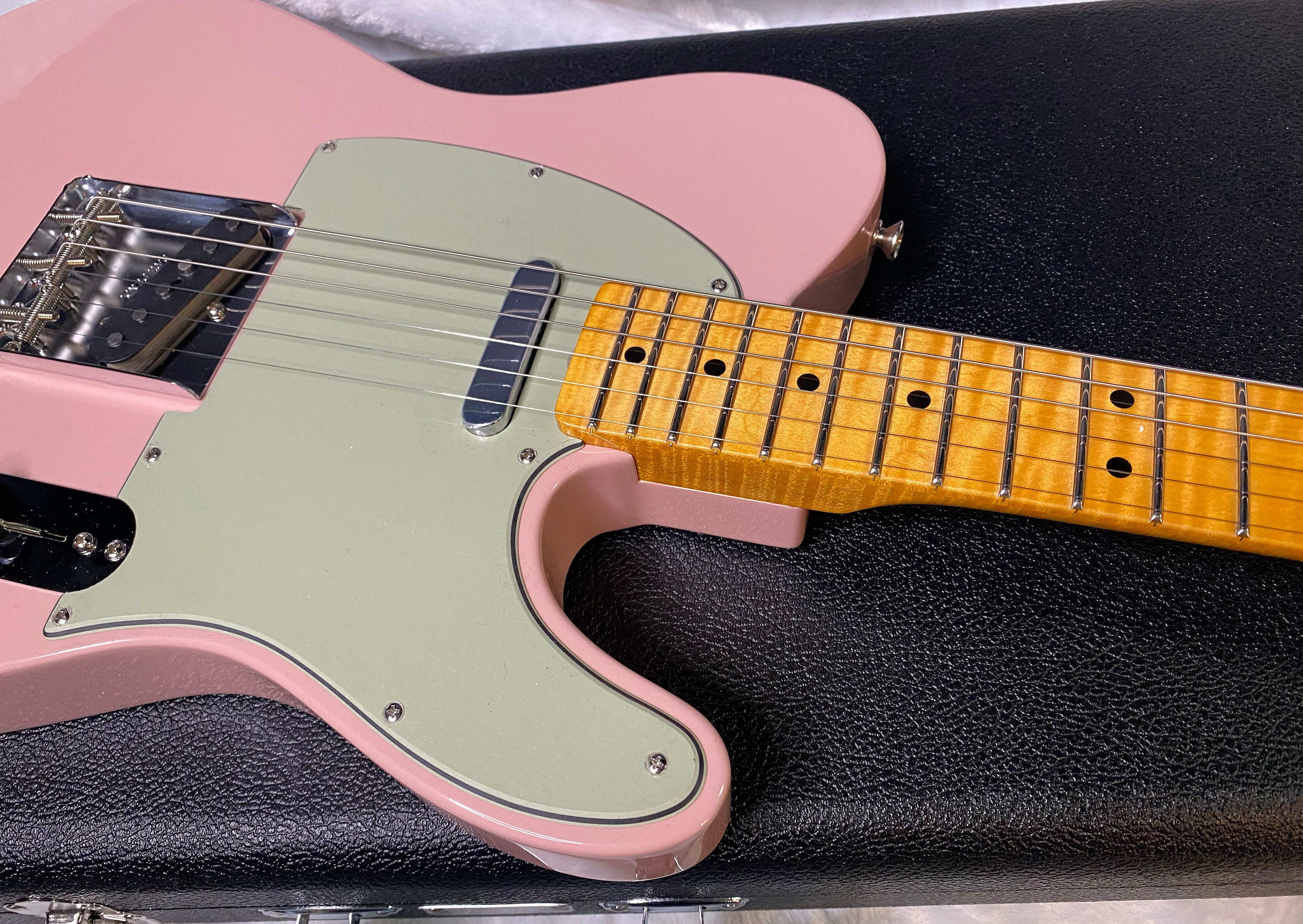NEW! Fender Custom Shop Flamethrower Telecaster Custom - NOS - Modern Specs - Texas Special Pick-Ups - AAAA Flamed Neck - Shell Pink - Authorized Dealer - 7.5lbs - G07105