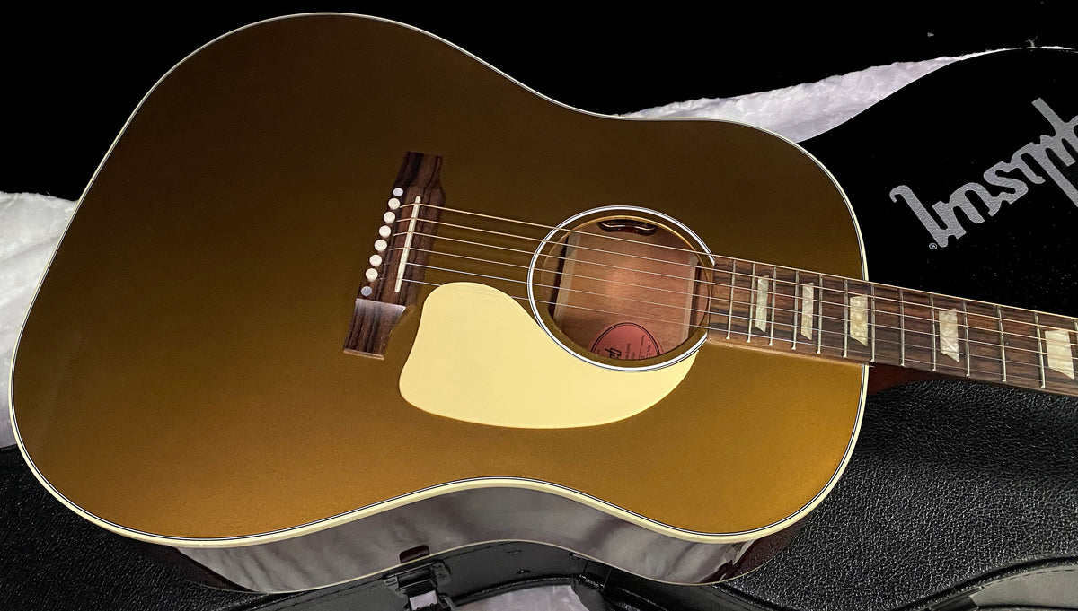 NEW! Gibson Acoustic J-45 Gold Top Acoustic-Electric Guitar - Gold Top - Custom Shop - Limited Edition - 4.1lbs - Authorized Dealer - G07802