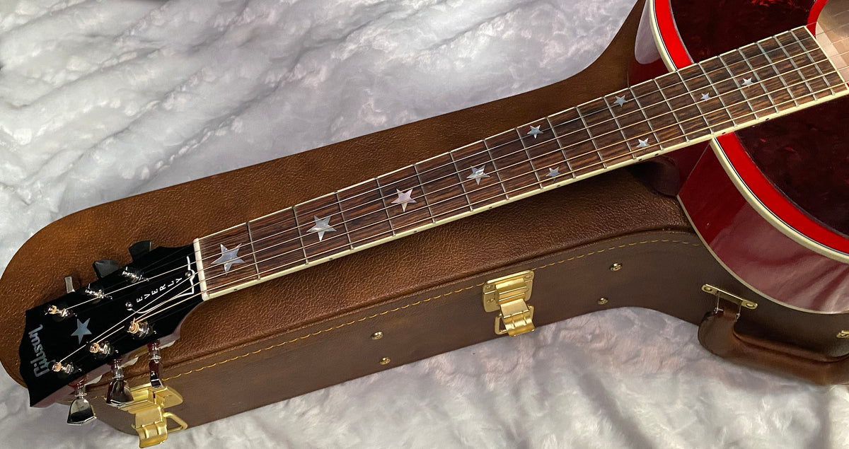 NEW ! Gibson Acoustic Everly Brothers Custom Shop Limited Edition J-180 Acoustic-Electric Guitar - Cherry - Authorized Dealer - 5lbs - G07803