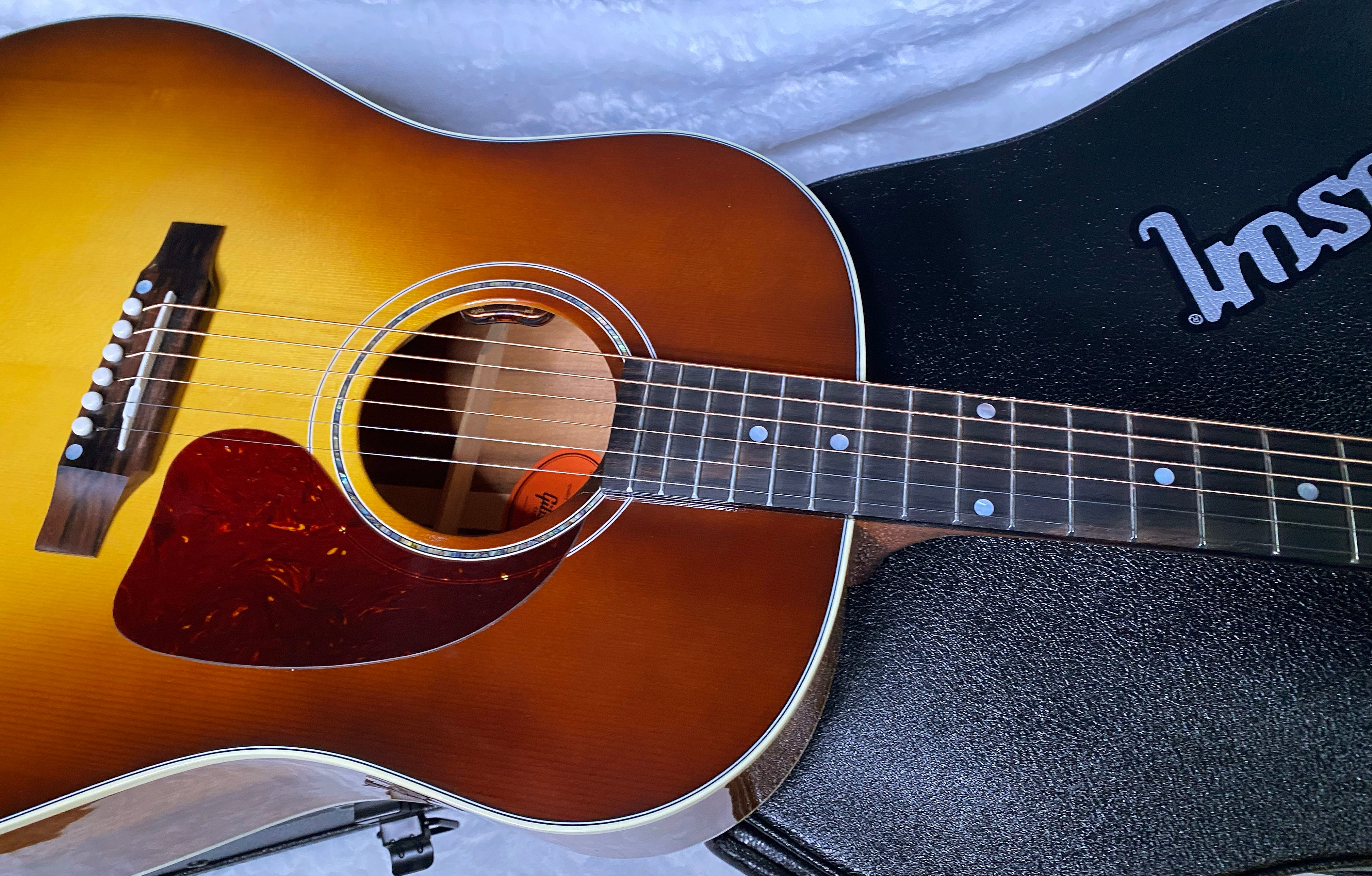NEW! Gibson Custom Shop J-45 Koa Carpathian Spruce Acoustic-Electric Guitar - Honeyburst - Authorized Dealer - 4.4lbs - G06401