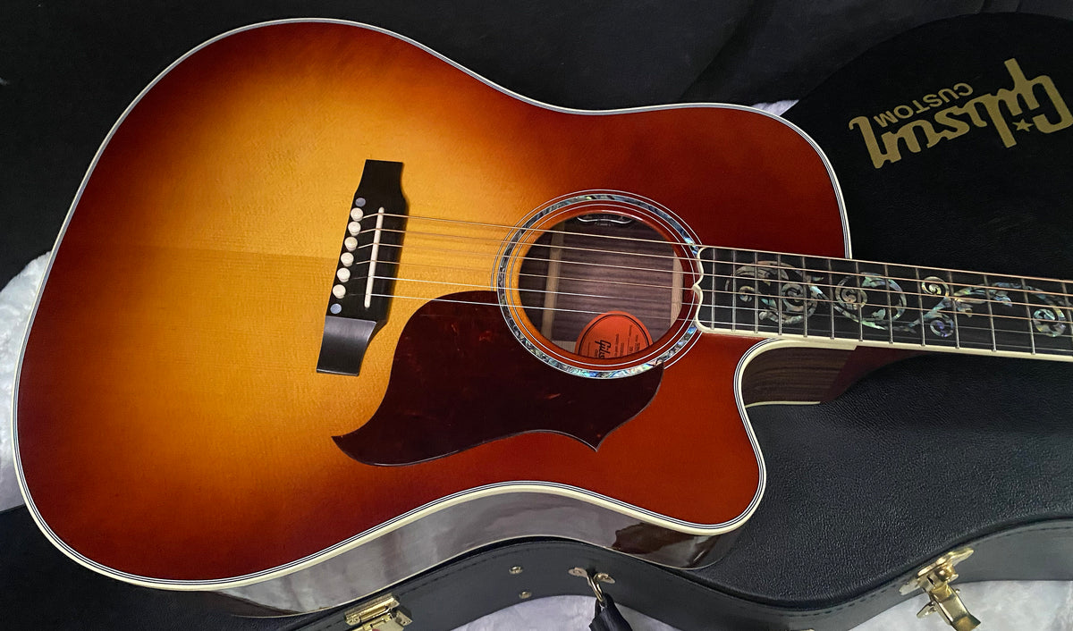 NEW! Gibson Acoustic Songwriter Custom EC Vine Acoustic-Electric Guitar - Rosewood Burst - Greatest Hits II - Authorized Dealer - G07821