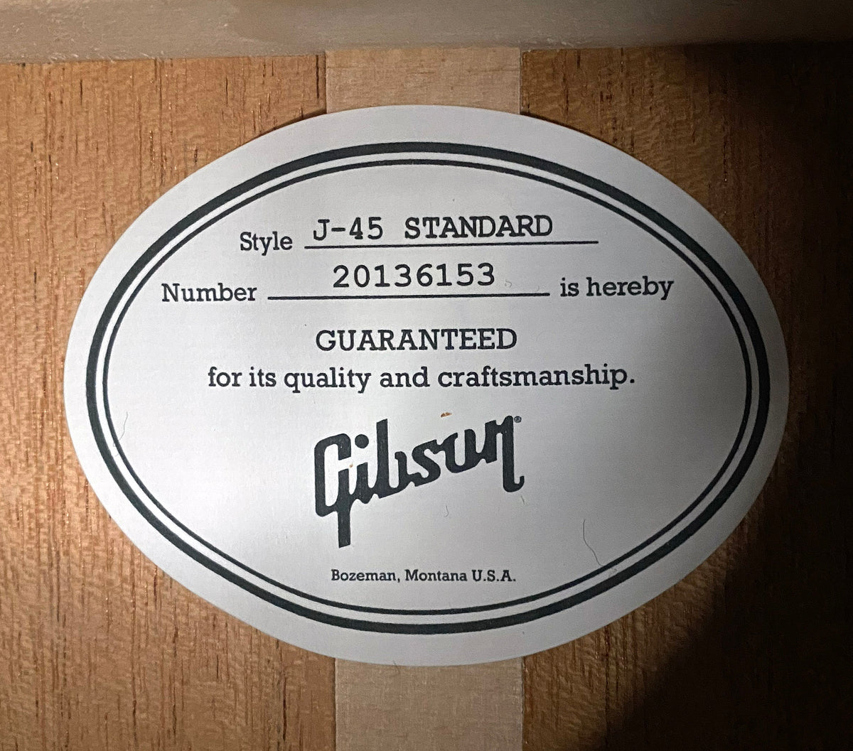 NEW ! Gibson Acoustic J-45 Standard Acoustic Guitar - Bluebonnet Gloss - Authorized Dealer - 4.2lbs - G07820