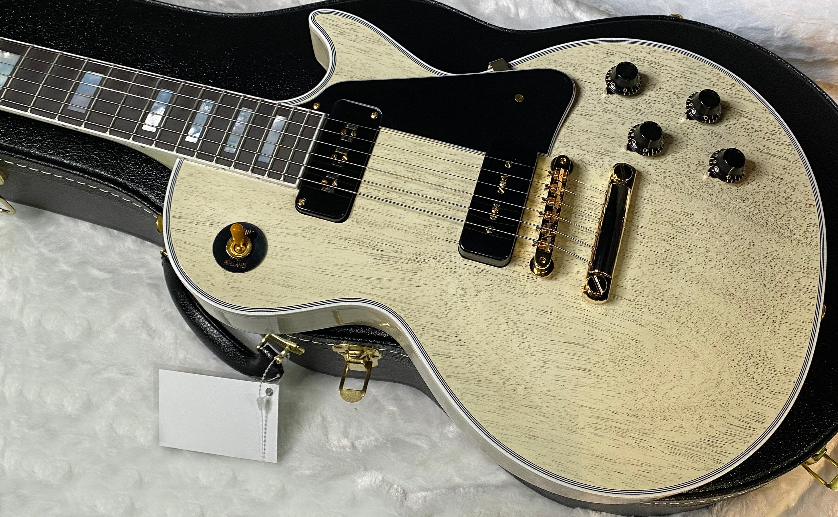 NEW ! Gibson Custom Shop Historic '54 Les Paul Custom Reissue Dealer Select - P-90's Staple Pick-Up - TV White - VOS - Authorized Dealer - Only 8.8 lbs - G07101