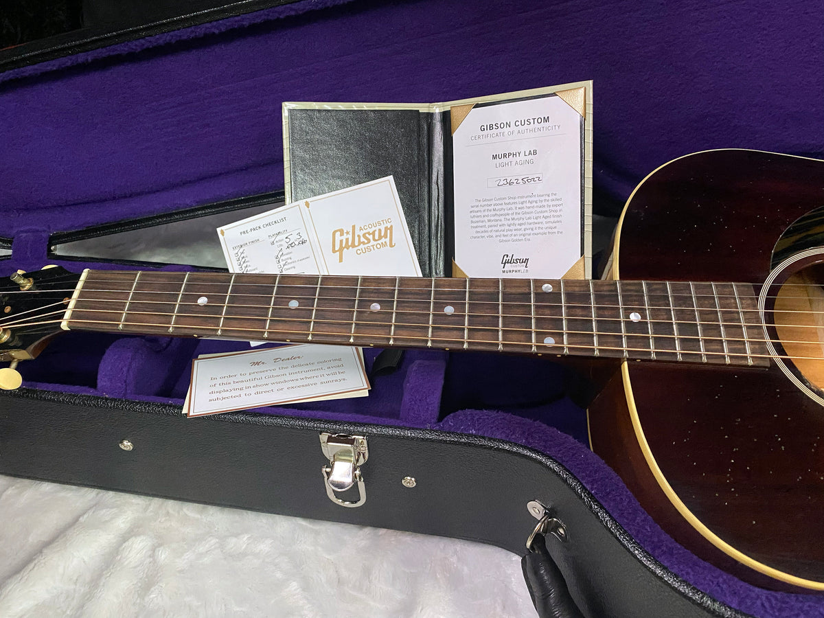 NEW ! Gibson Acoustic 1942 J-45 All Mahogany Acoustic Guitar - Natural Mahogany, Light Aged - Vintage Sunburst - Authorized Dealer - Only 4.3lbs - G07818