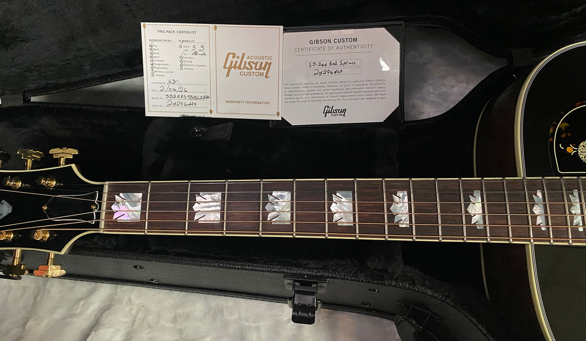 NEW! ! Gibson Acoustic SJ-200 Red Spruce / Rosewood Custom Shop Limited Edition - Acoustic-Electric Guitar - Tri-burst - Authorized Dealer - 5.45 lbs - G07825