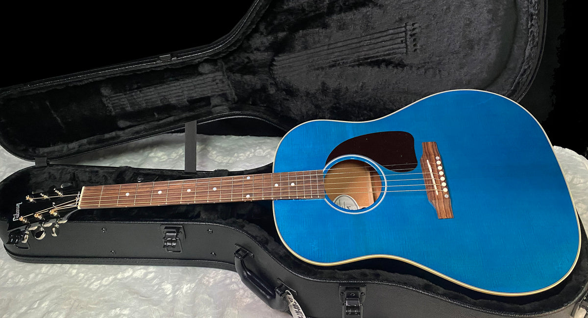 NEW ! Gibson Acoustic J-45 Standard Acoustic Guitar - Bluebonnet Gloss - Authorized Dealer - 4.5lbs - G07823
