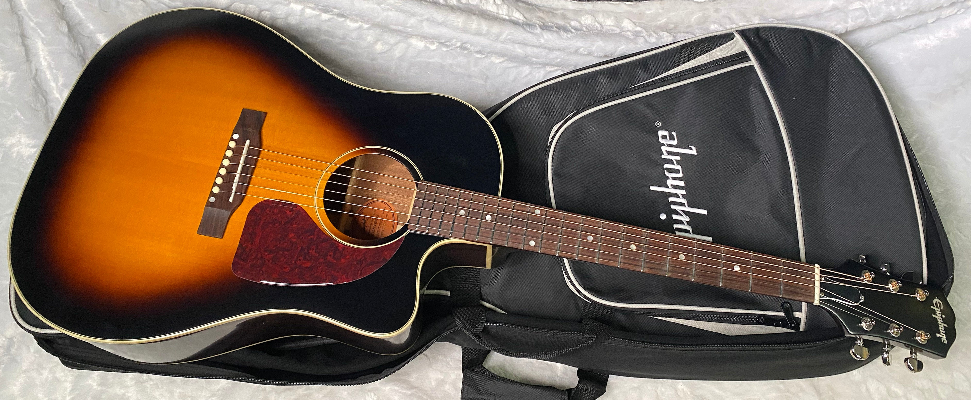 NEW! Epiphone Inspired by Gibson J-45 Standard EC Acoustic-Electric Guitar - Vintage Sunburst - 5.5lbs - Authorized Dealer - G07109