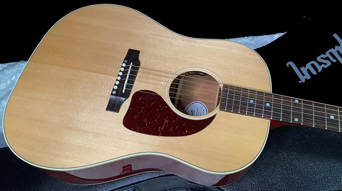 NEW ! Gibson Acoustic J-45 Standard Acoustic Electric Guitar - Natural Gloss Cherry Back - 4.7lbs - Authorized Dealer - G07824