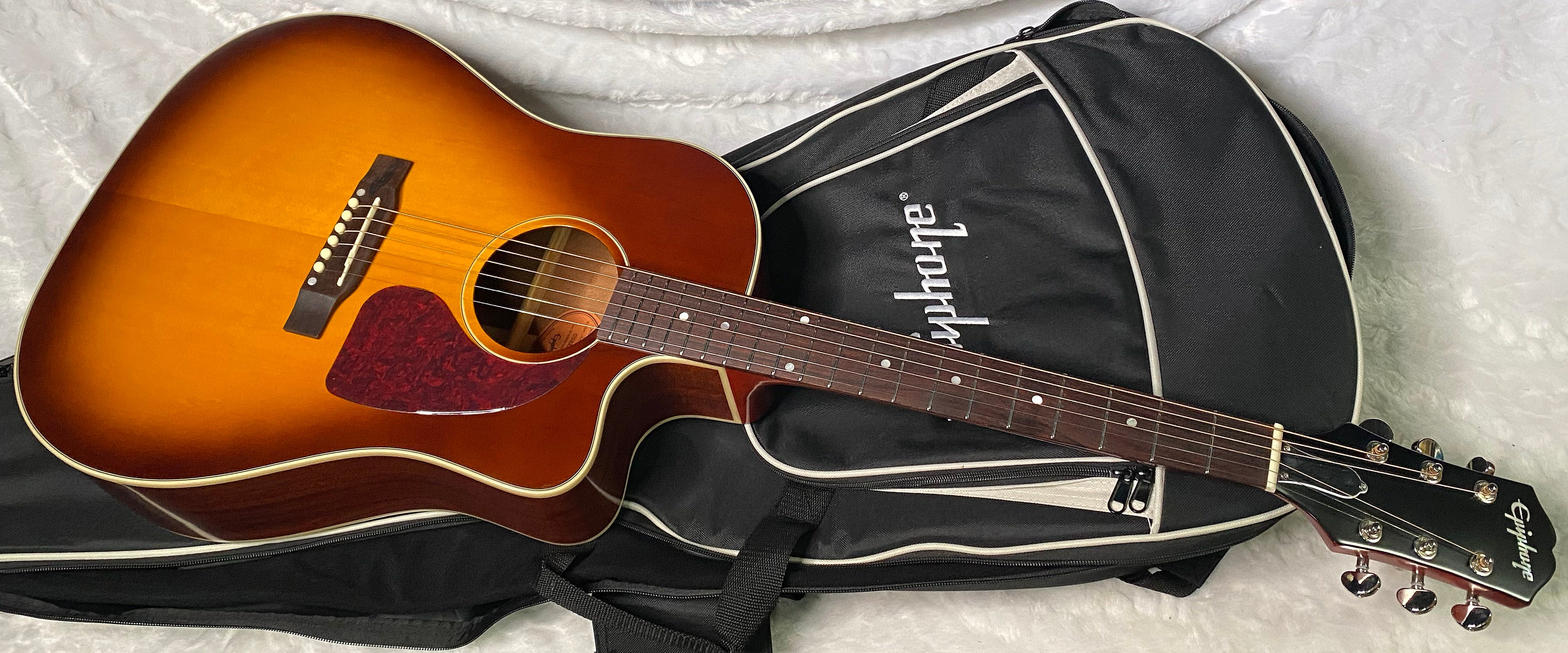 NEW! Epiphone Inspired by Gibson J-45 Standard EC Acoustic-Electric Guitar - Honeyburst - 5.5lbs - Gig Bag - Authorized Dealer - G07108