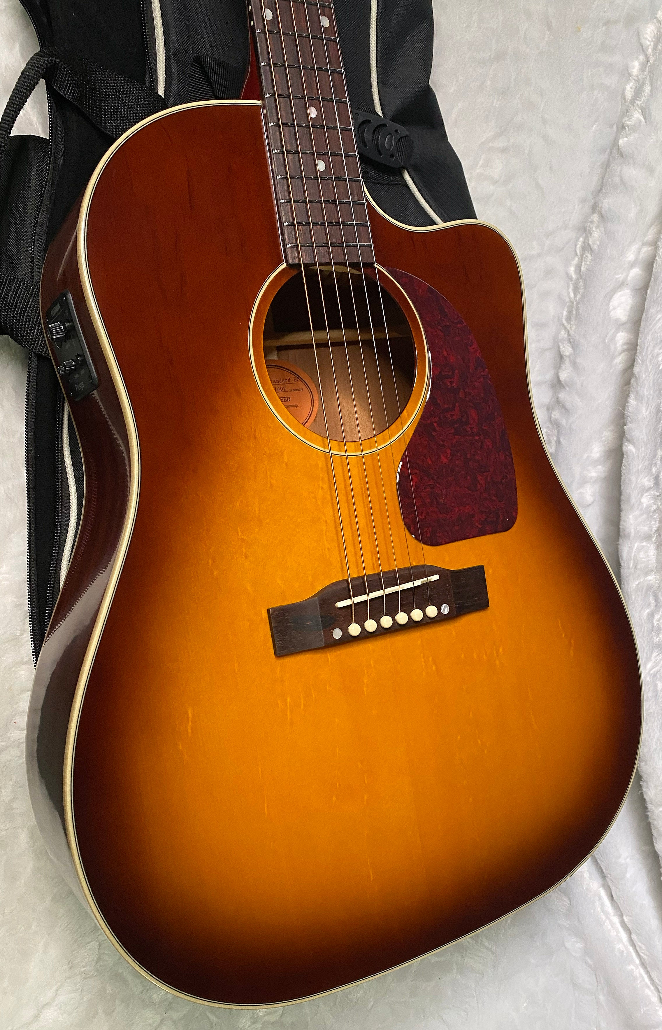 NEW! Epiphone Inspired by Gibson J-45 Standard EC Acoustic-Electric Guitar - Honeyburst - 5.5lbs - Gig Bag - Authorized Dealer - G07108