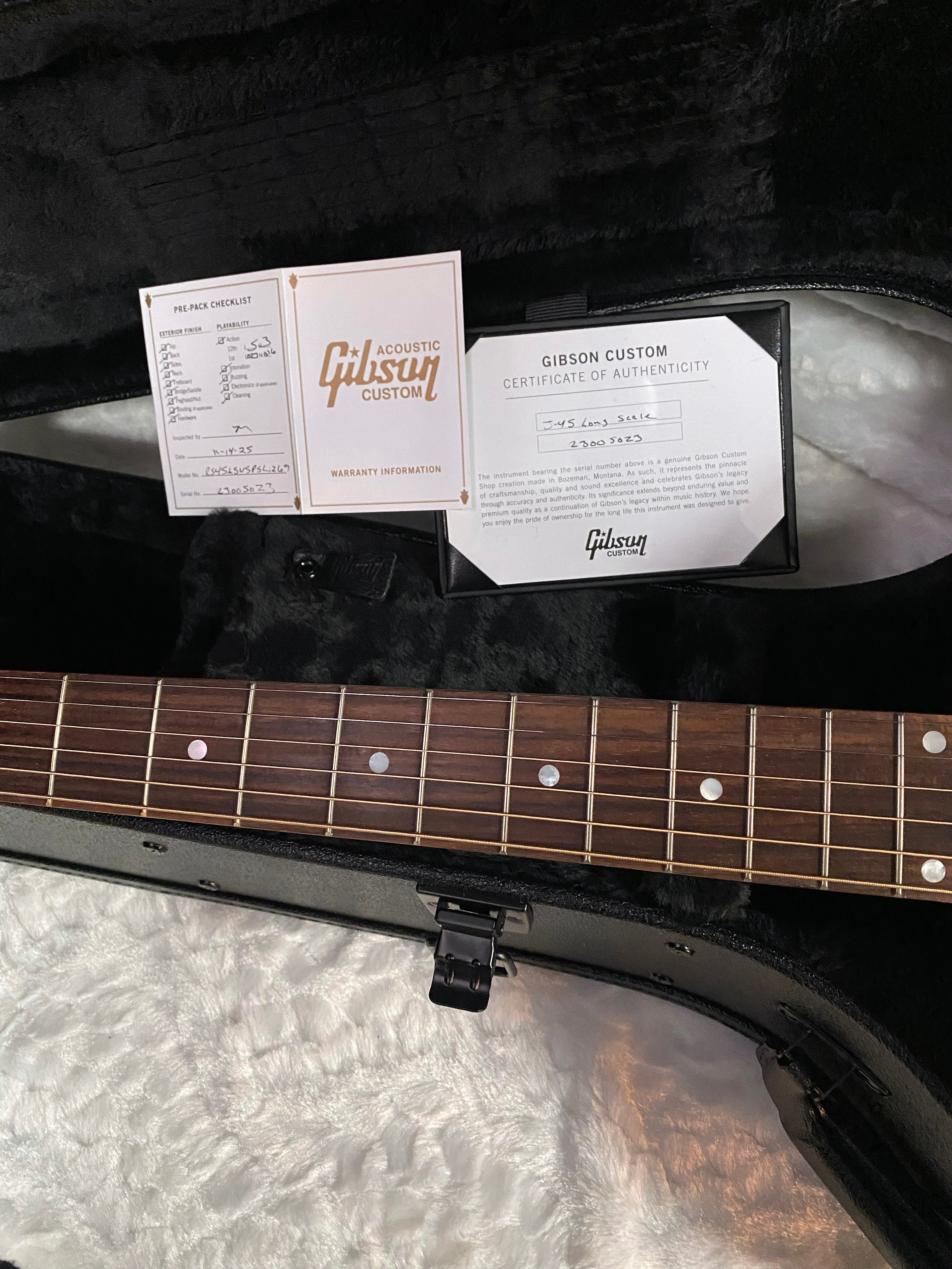 NEW! Gibson Custom Shop Limited Run J-45 Standard Long Scale Vintage Sunburst Gloss - Authorized Dealer - 4.7lbs - G06397