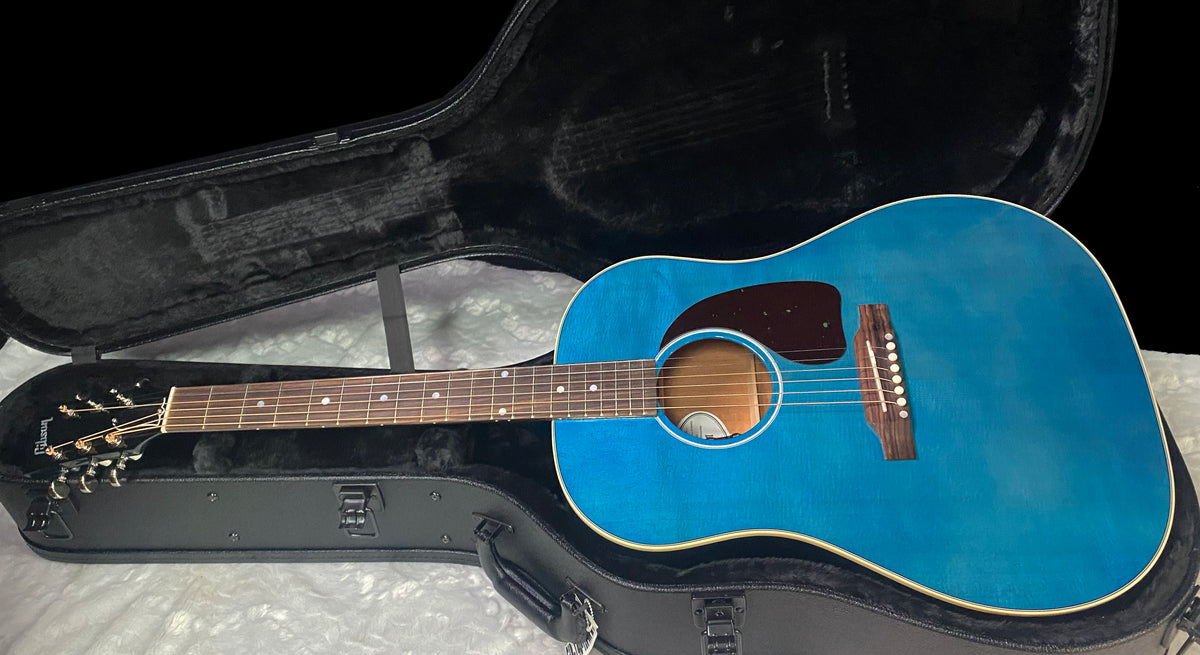 NEW ! Gibson Acoustic J-45 Standard Acoustic Guitar - Bluebonnet Gloss - Authorized Dealer - 4.5lbs - G07822