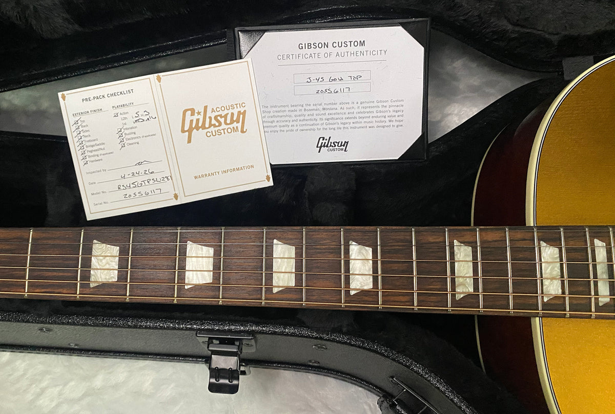 NEW! Gibson Acoustic J-45 Gold Top Acoustic-Electric Guitar - Gold Top - Custom Shop - Limited Edition - 4.35lbs - Authorized Dealer - G07816