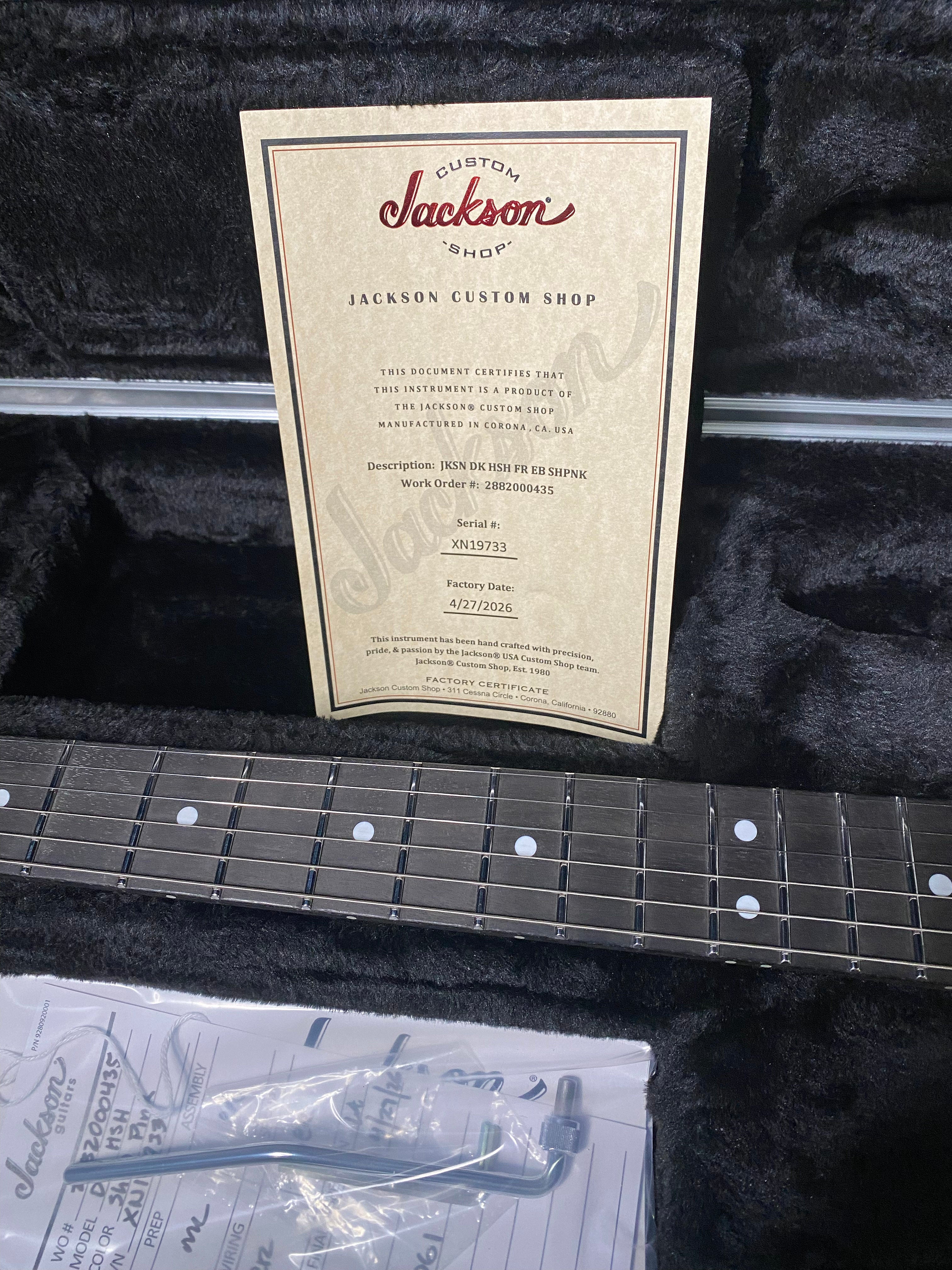 NEW ! Jackson Custom Shop Dinky HSH - Roasted Maple Neck & Ebony Fretboard - DK - Shell Pink - Authorized Dealer - 8.35 lbs - G07118