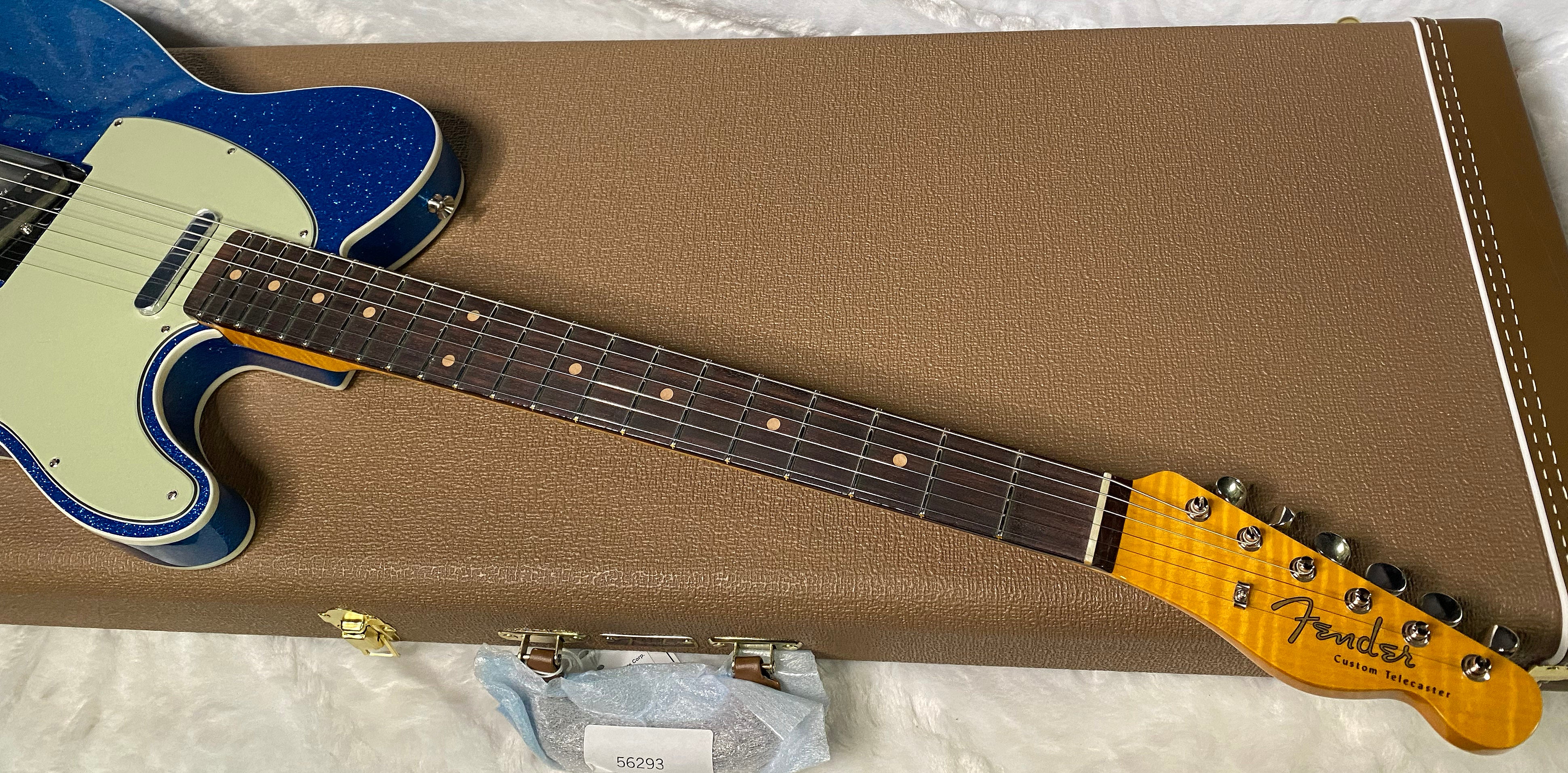 NEW! Fender Custom Shop Flamethrower Telecaster Custom - NOS - Modern Specs - Texas Special Pick-Ups - AAAA Flamed Neck - Blue Sparkle - Authorized Dealer - 7.8 lbs - G07121