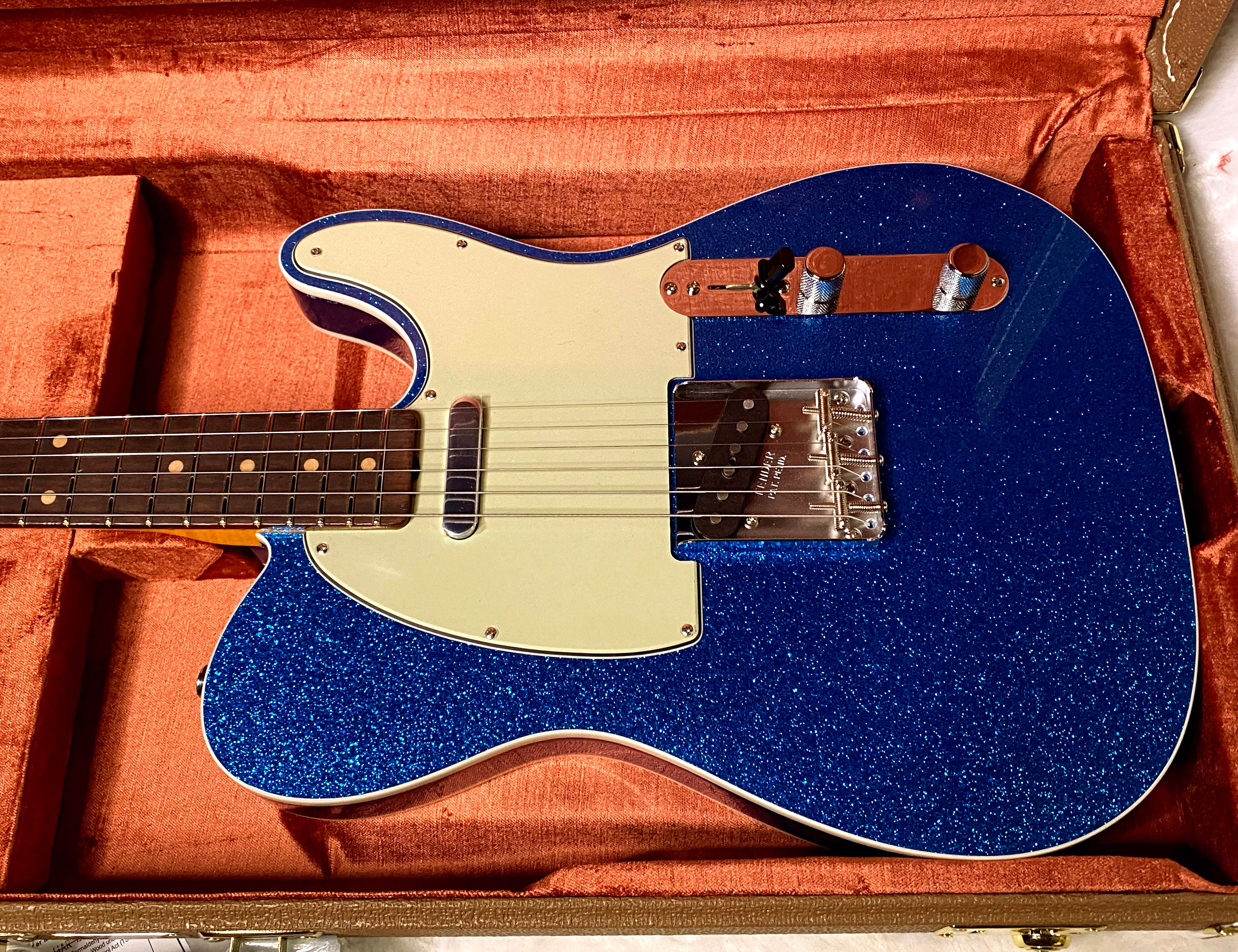 NEW! Fender Custom Shop Flamethrower Telecaster Custom - NOS - Modern Specs - Texas Special Pick-Ups - AAAA Flamed Neck - Blue Sparkle - Authorized Dealer - 7.8 lbs - G07121