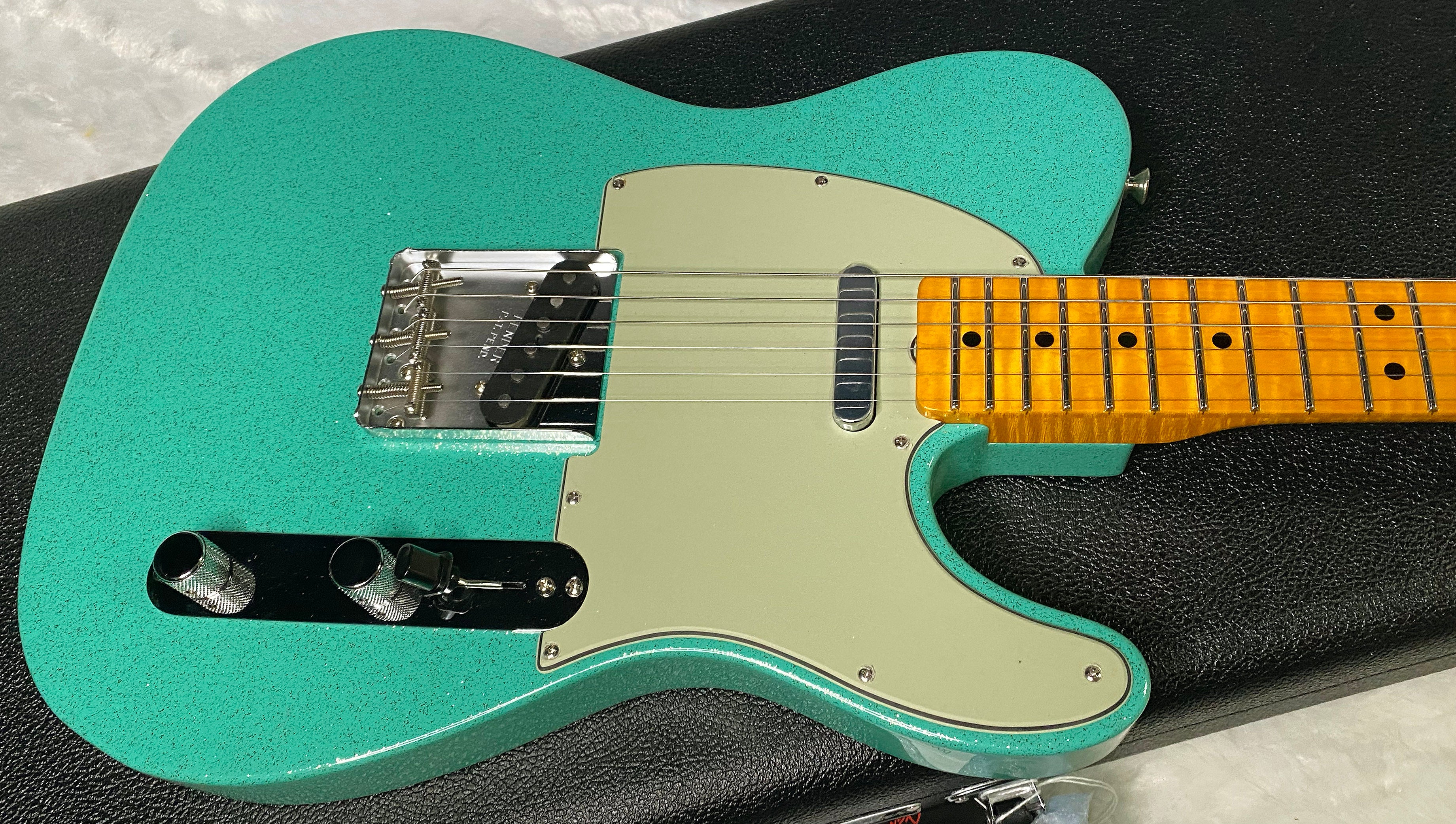 NEW! Fender Custom Shop Flamethrower Telecaster Custom - NOS - Modern Specs - Texas Special Pick-Ups - AAAA Flamed Neck - Seafoam Green Sparkle - Authorized Dealer - 7.6lbs - G07120