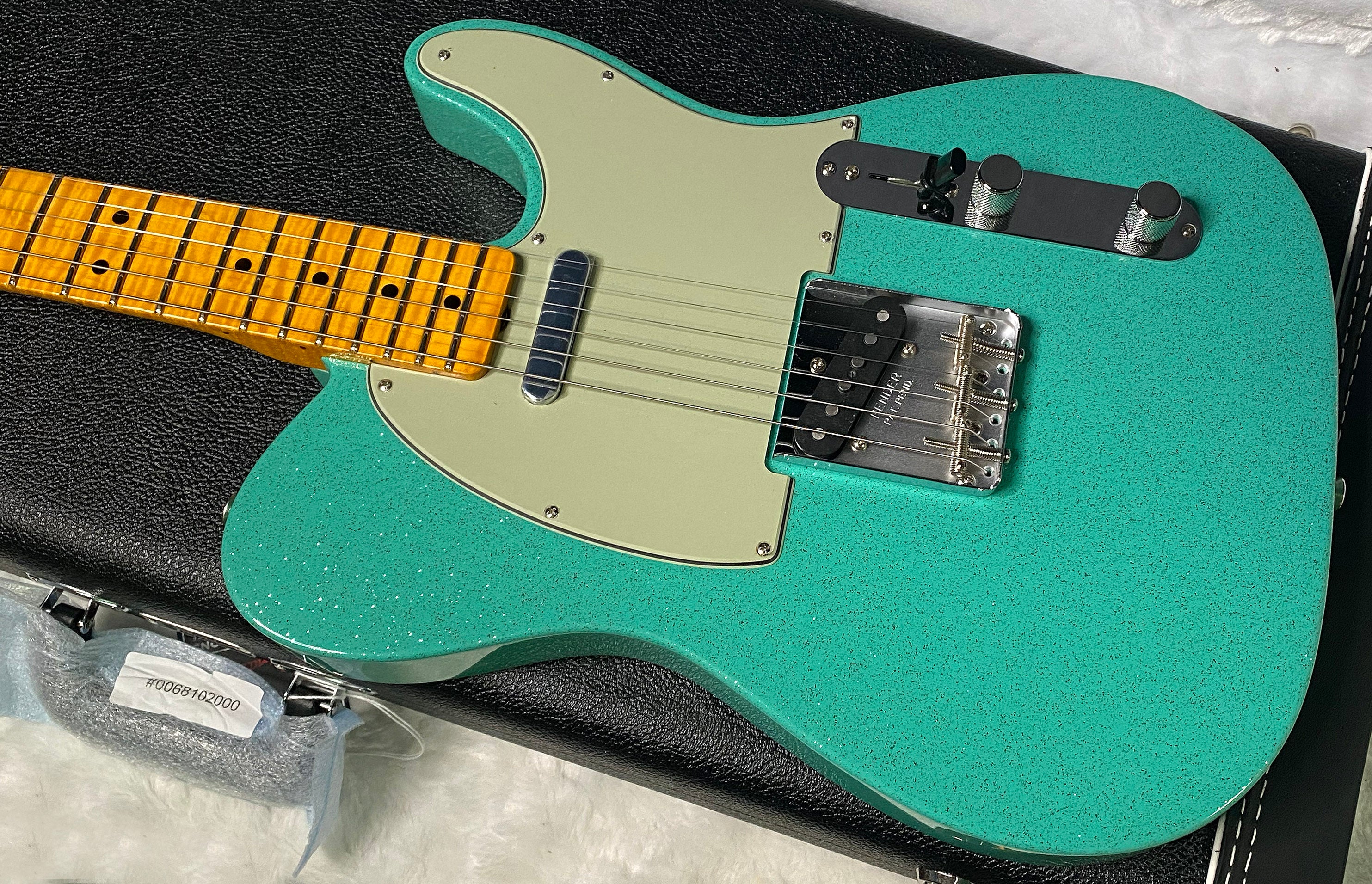 NEW! Fender Custom Shop Flamethrower Telecaster Custom - NOS - Modern Specs - Texas Special Pick-Ups - AAAA Flamed Neck - Seafoam Green Sparkle - Authorized Dealer - 7.6lbs - G07120