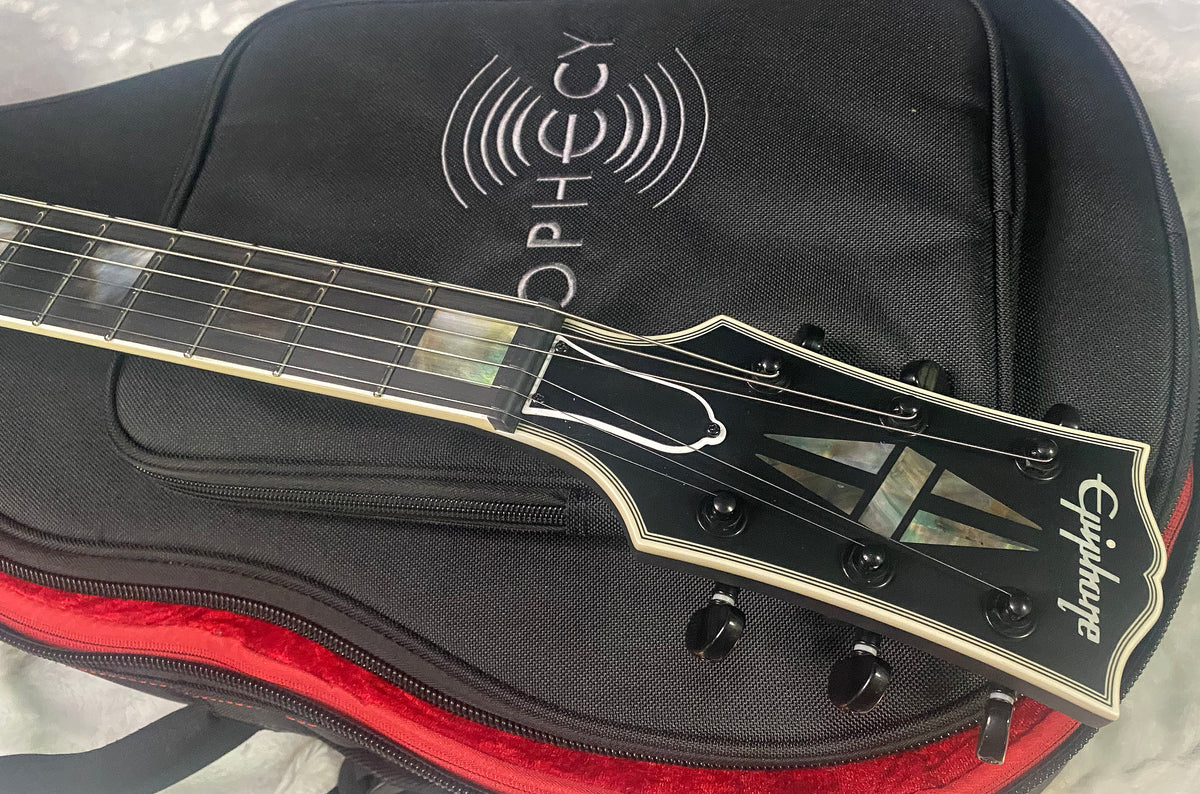 NEW! Epiphone Prophecy Les Paul Inspired by Gibson - Obsidian Storm Satin - Authorized Dealer - 8.8lbs - G07847