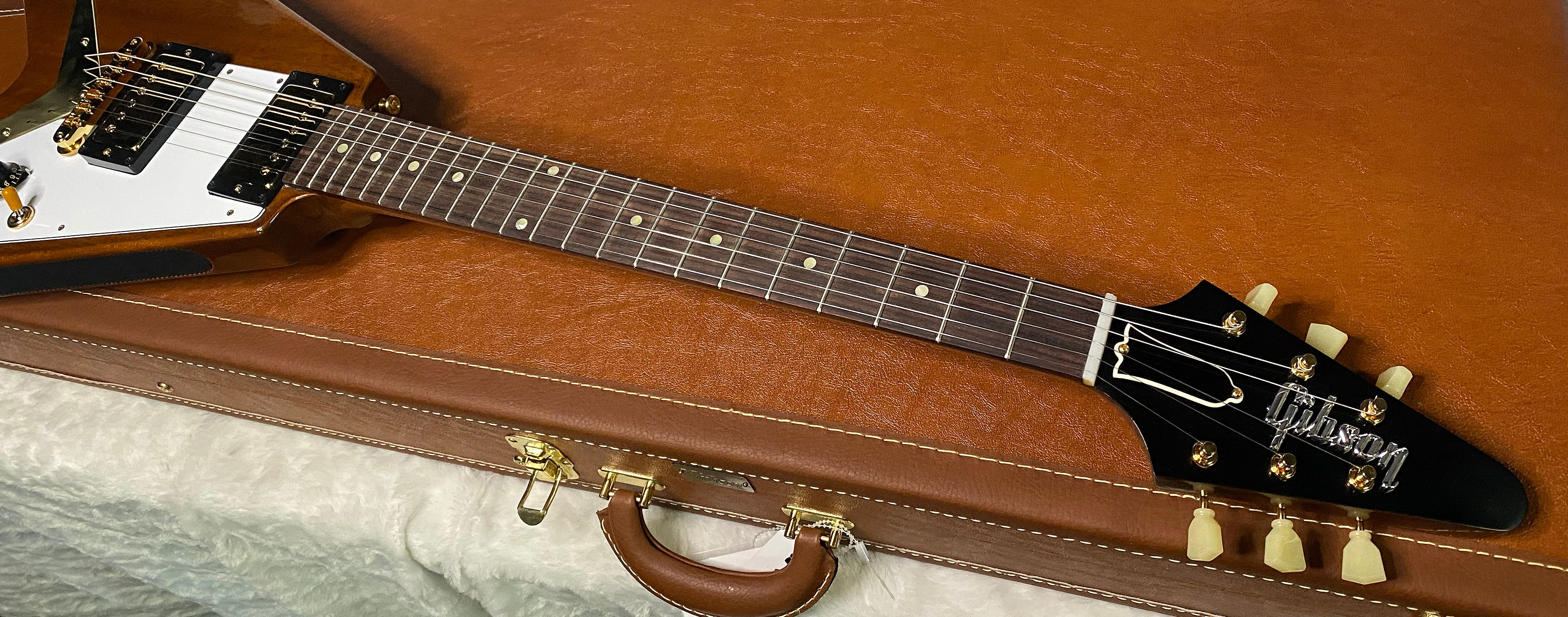 NEW! Gibson Custom 1958 Mahogany Flying V Reissue Electric Guitar - Antique Natural, VOS - WOW - Authorized Dealer - Only 6.9lbs! - G07132