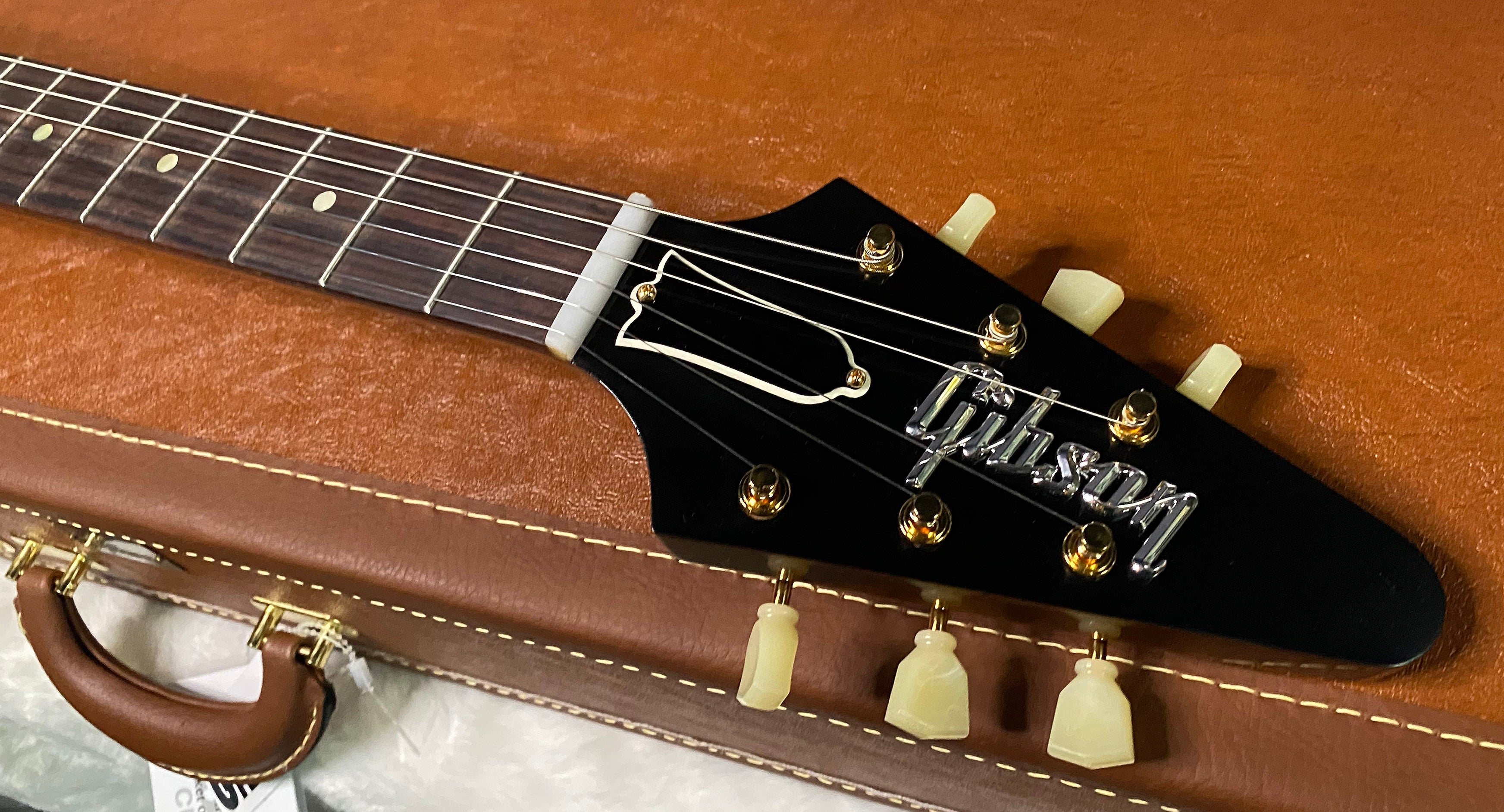 NEW! Gibson Custom 1958 Mahogany Flying V Reissue Electric Guitar - Antique Natural, VOS - WOW - Authorized Dealer - Only 6.9lbs! - G07132