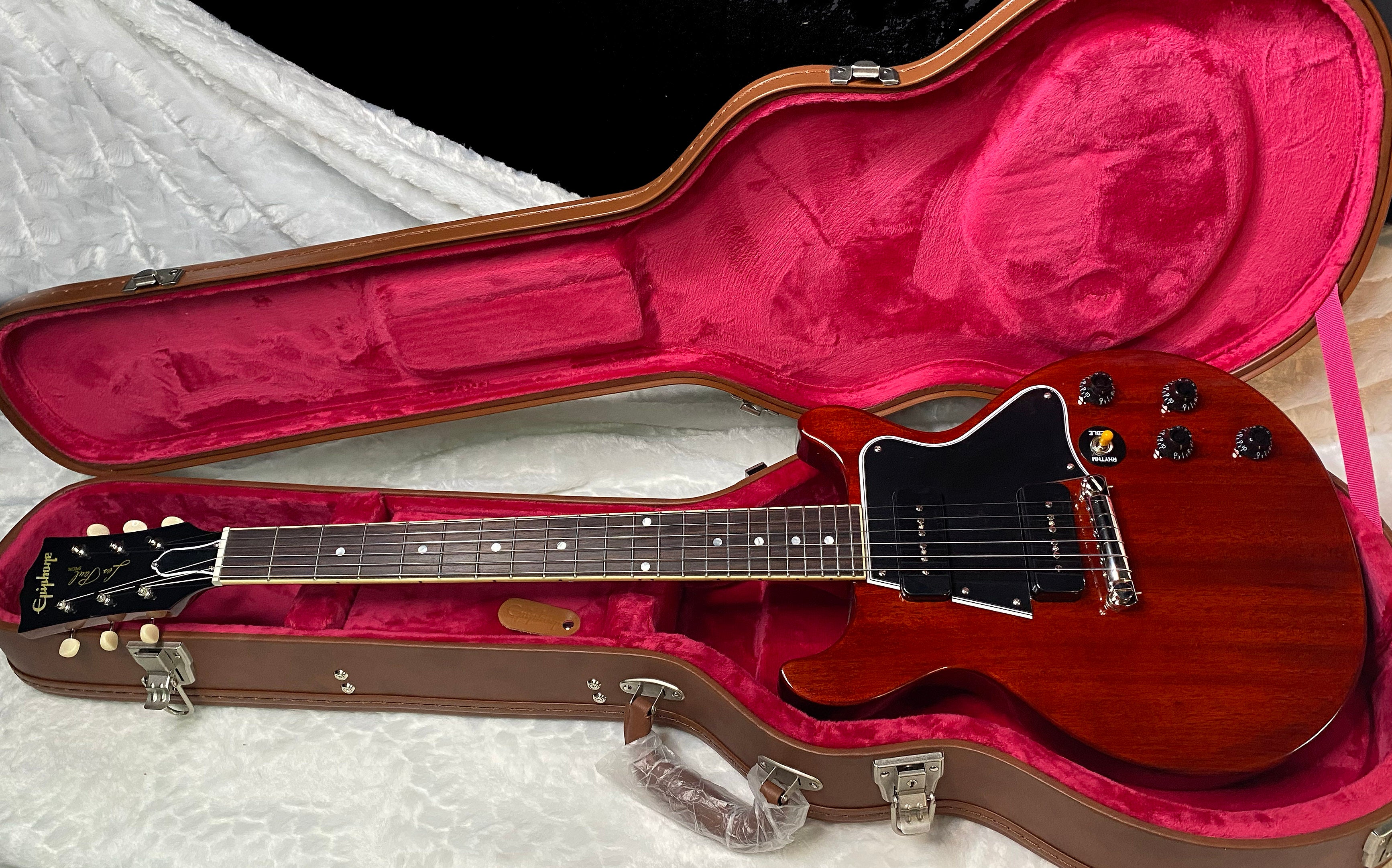 NEW Epiphone Inspired by Gibson 1960 Les Paul Special Double Cut Reissue Electric Guitar - Vintage Cherry - 7.25 lbs - Authorized Dealer - G07149